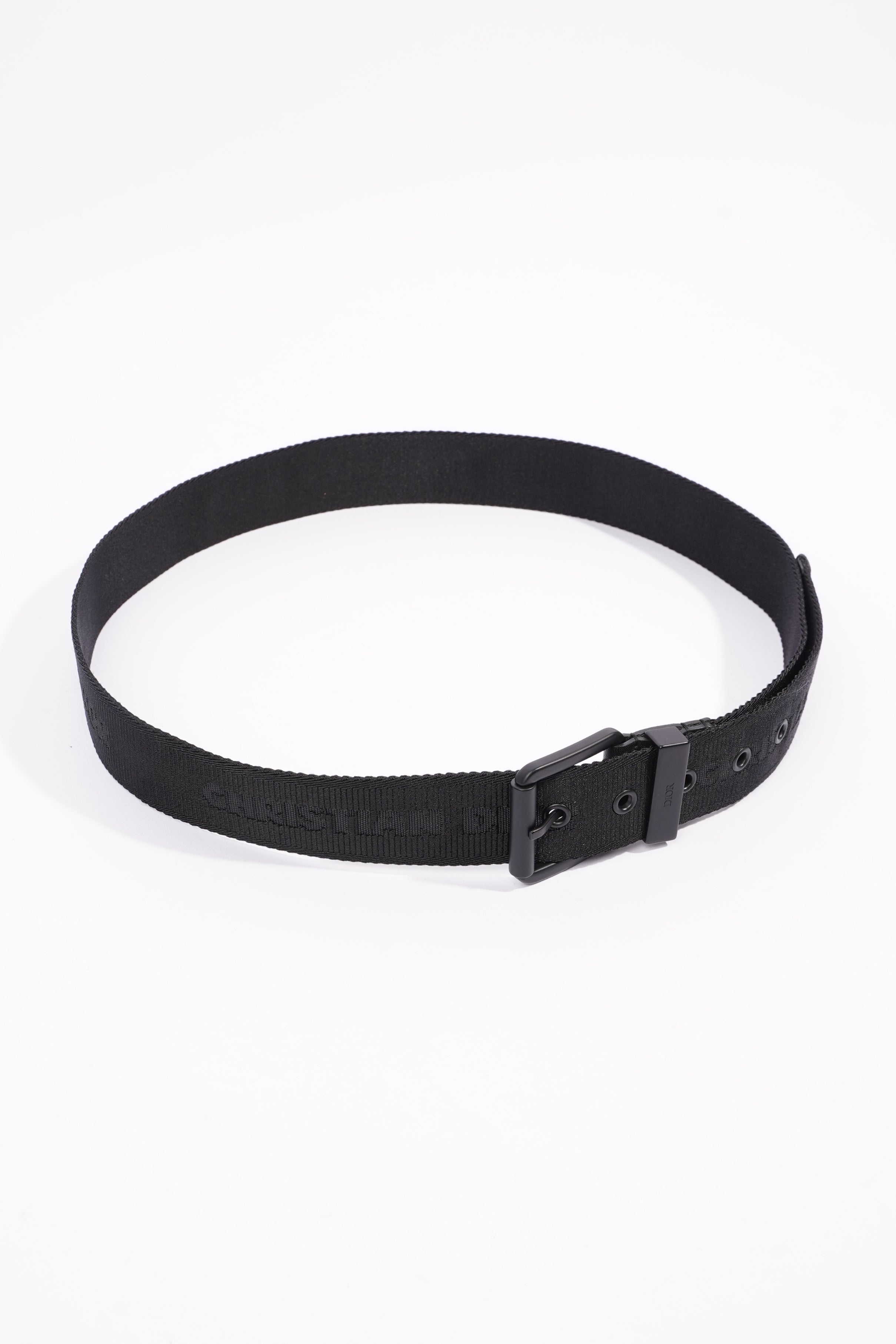 Christian Dior Canvas Belt Black Canvas 104cm