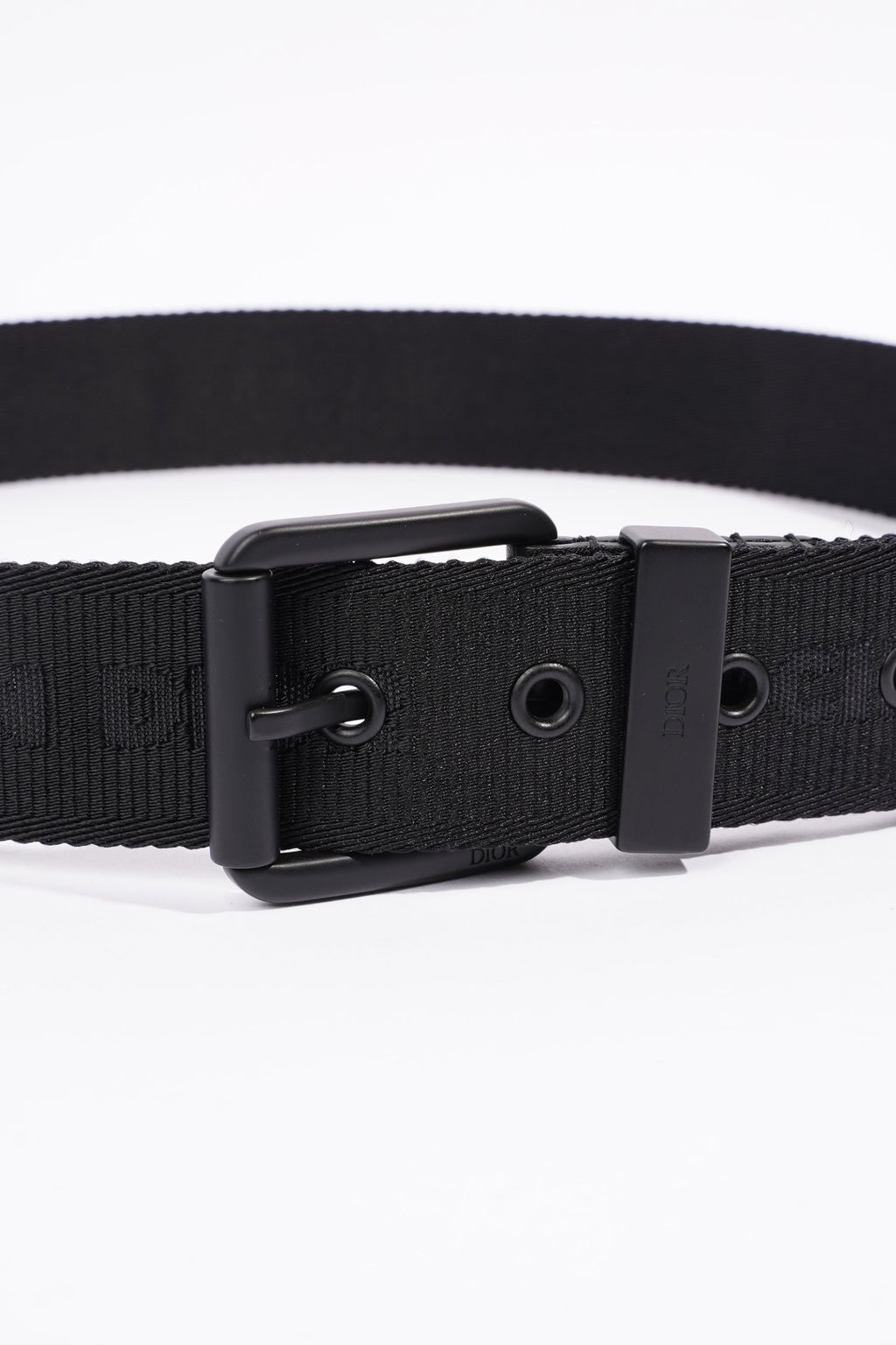 Christian Dior Canvas Belt Black Canvas 104cm