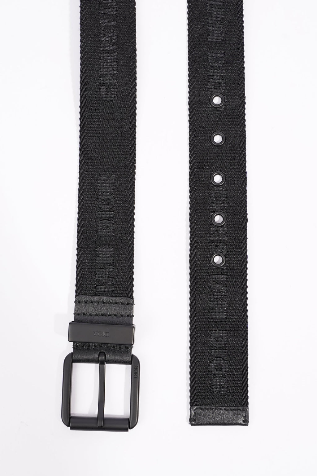 Christian Dior Canvas Belt Black Canvas 104cm