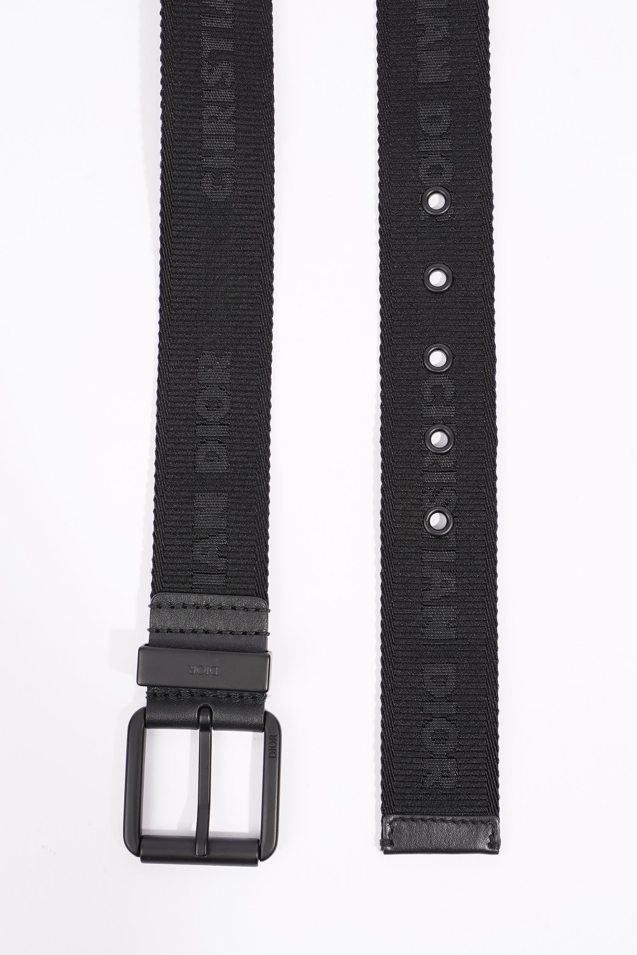 Christian Dior Canvas Belt Black Canvas 104cm