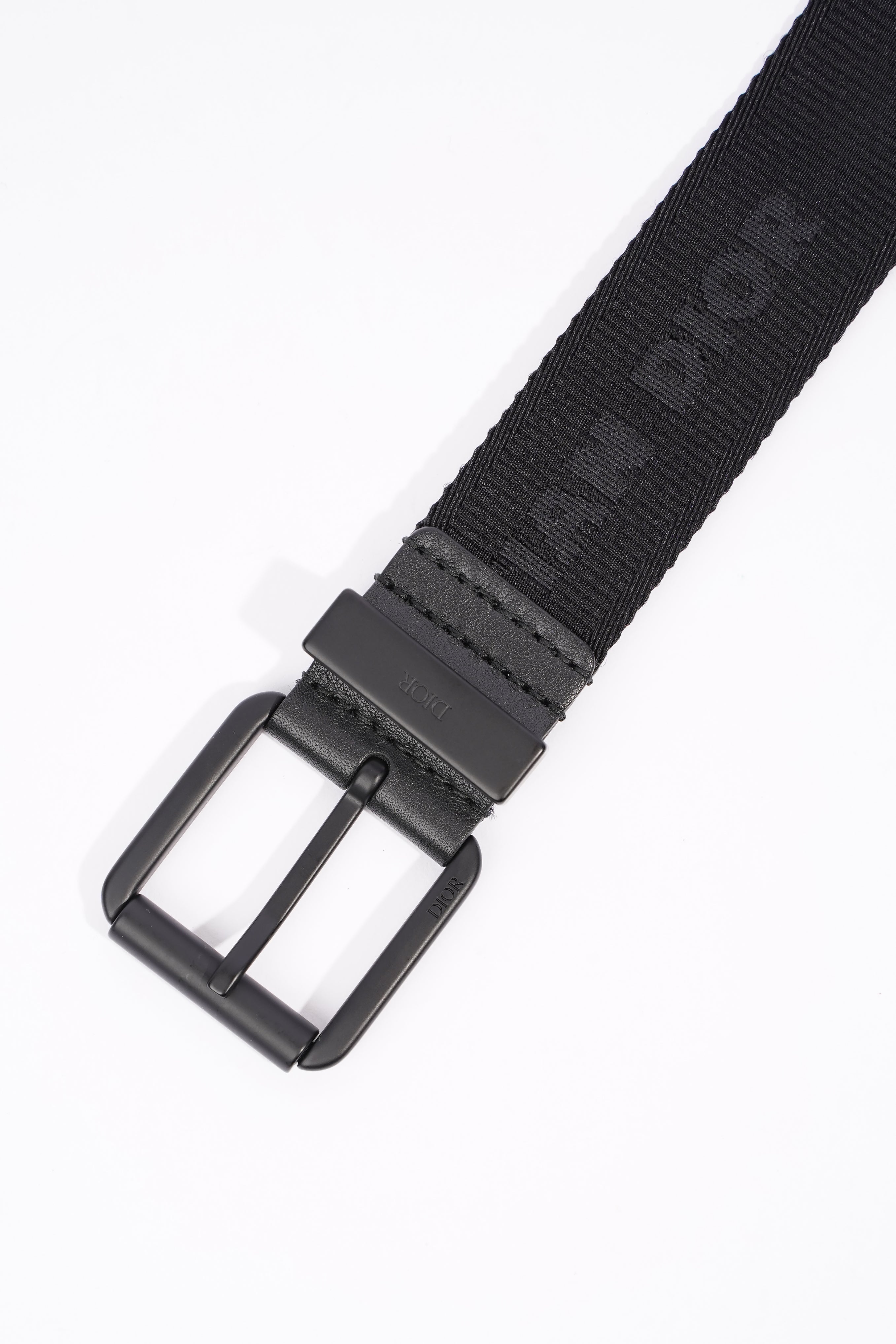 Christian Dior Canvas Belt Black Canvas 104cm