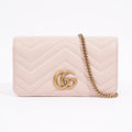 Gucci Marmont Chain Flap Pink Leather Mini