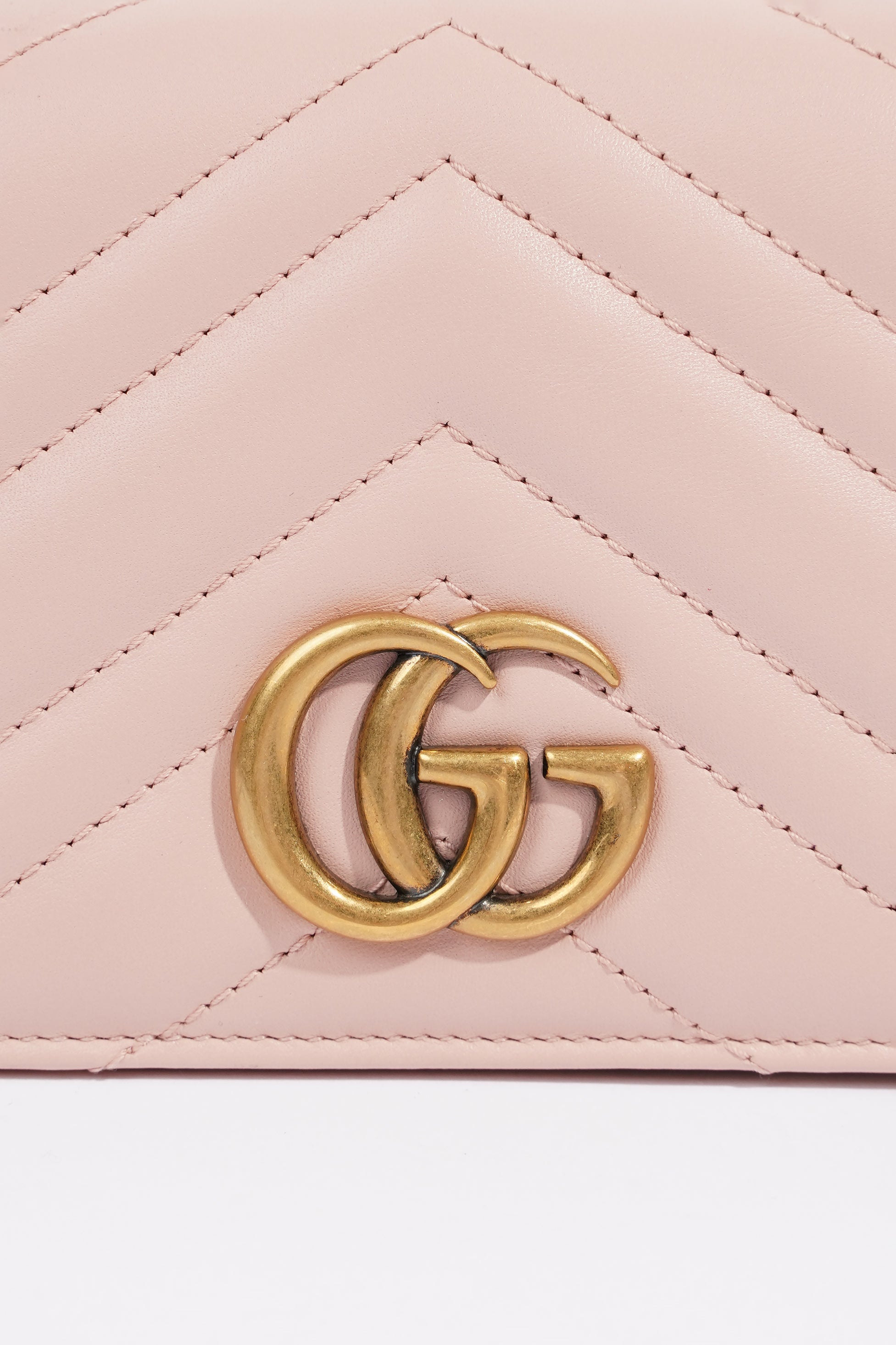 Gucci Marmont Chain Flap Pink Leather Mini