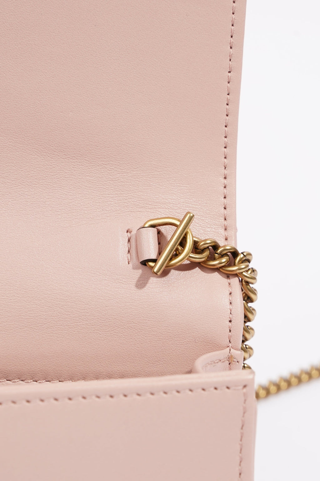 Gucci Marmont Chain Flap Pink Leather Mini