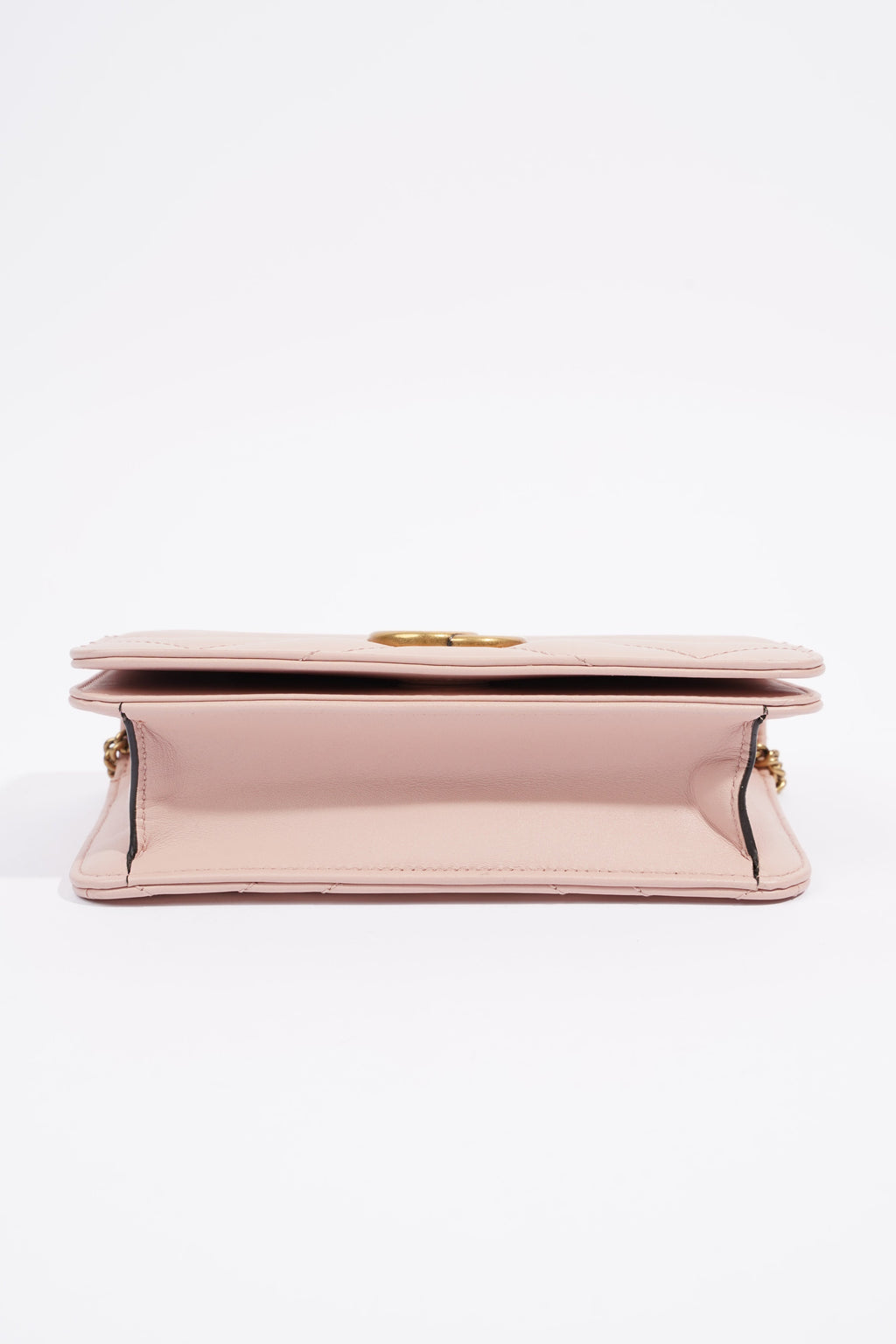 Gucci Marmont Chain Flap Pink Leather Mini