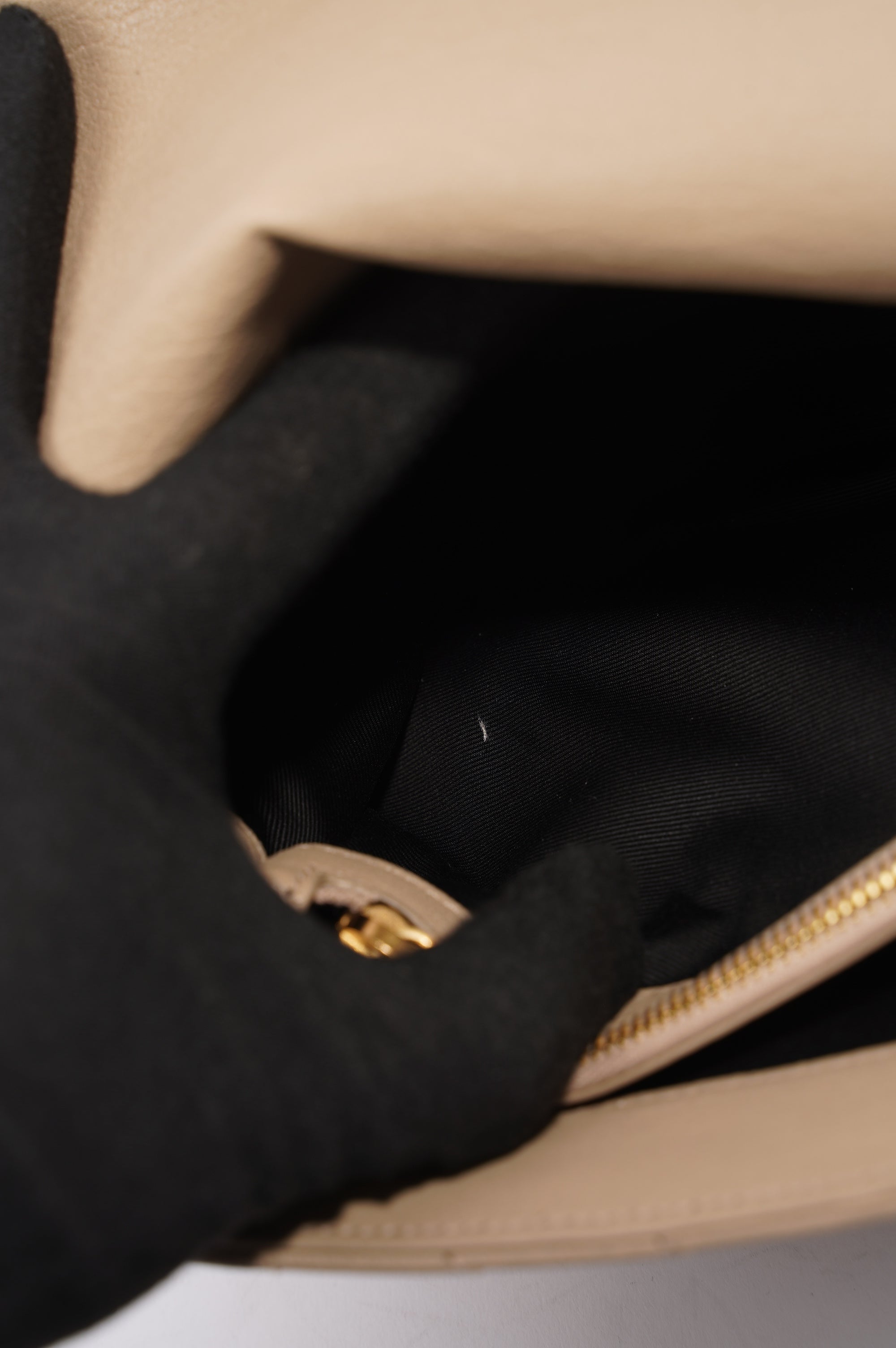 Saint Laurent College Bag Nude Lambskin Leather Small