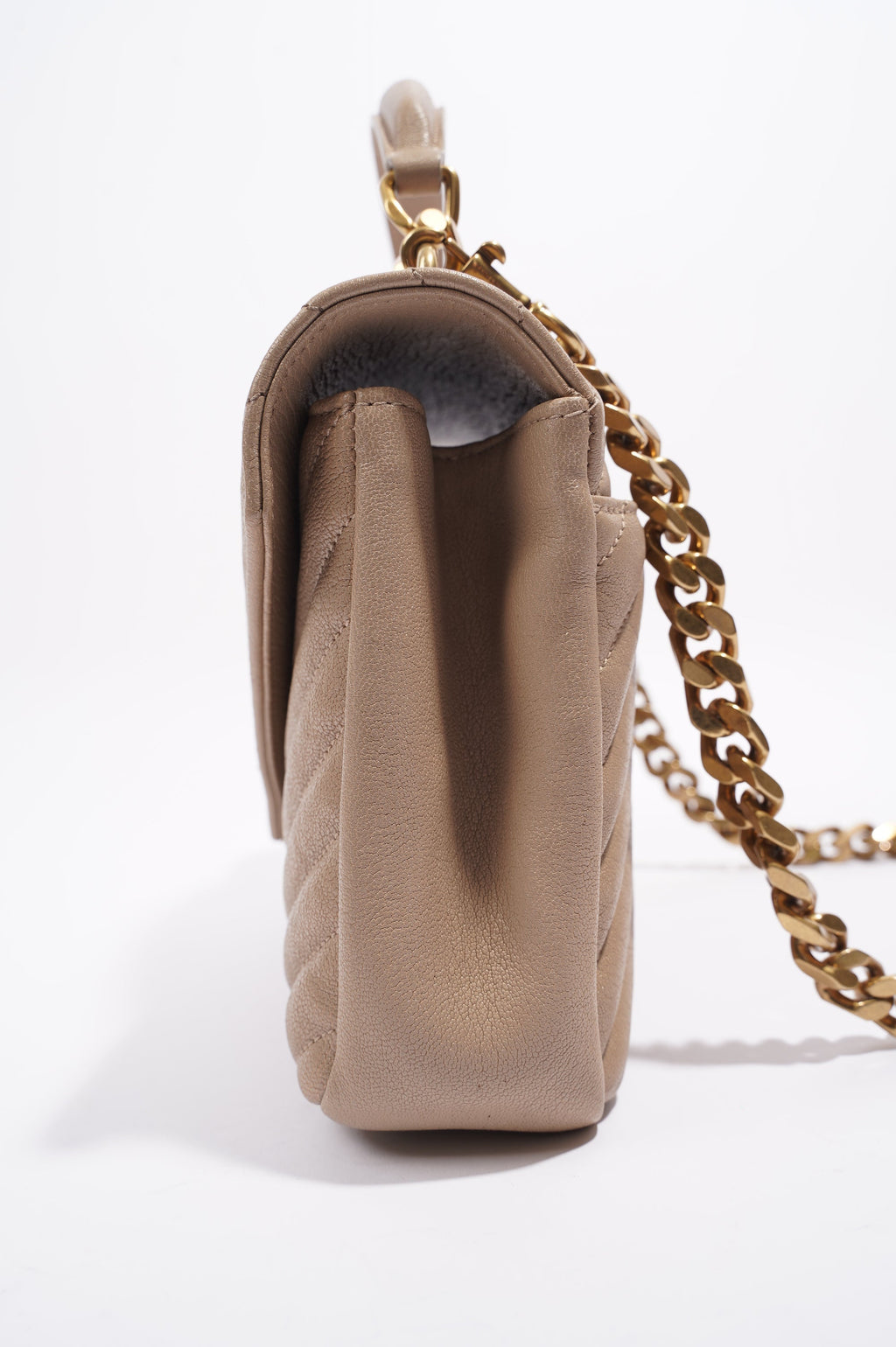 Saint Laurent College Bag Nude Lambskin Leather Small