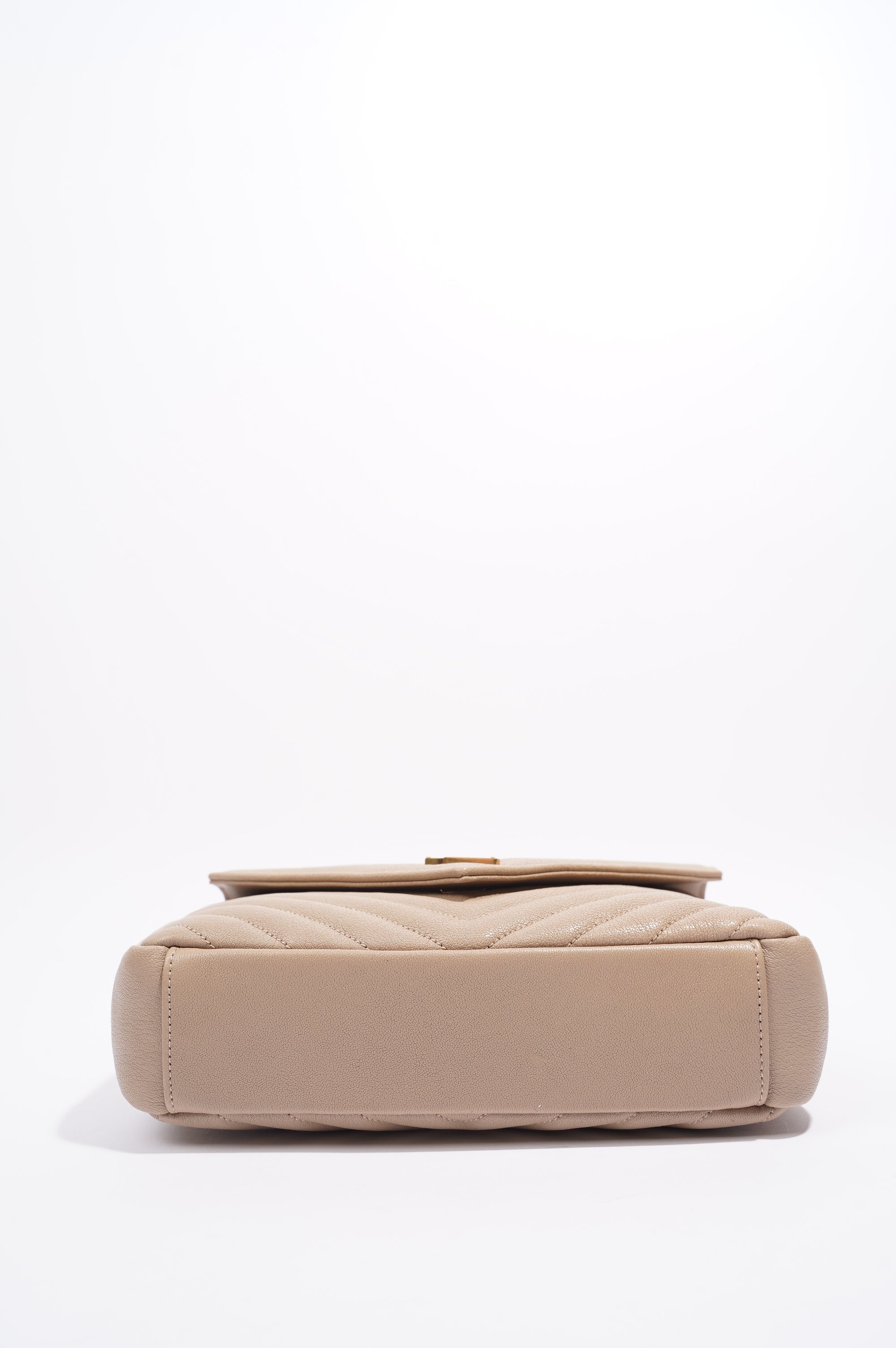 Saint Laurent College Bag Nude Lambskin Leather Small
