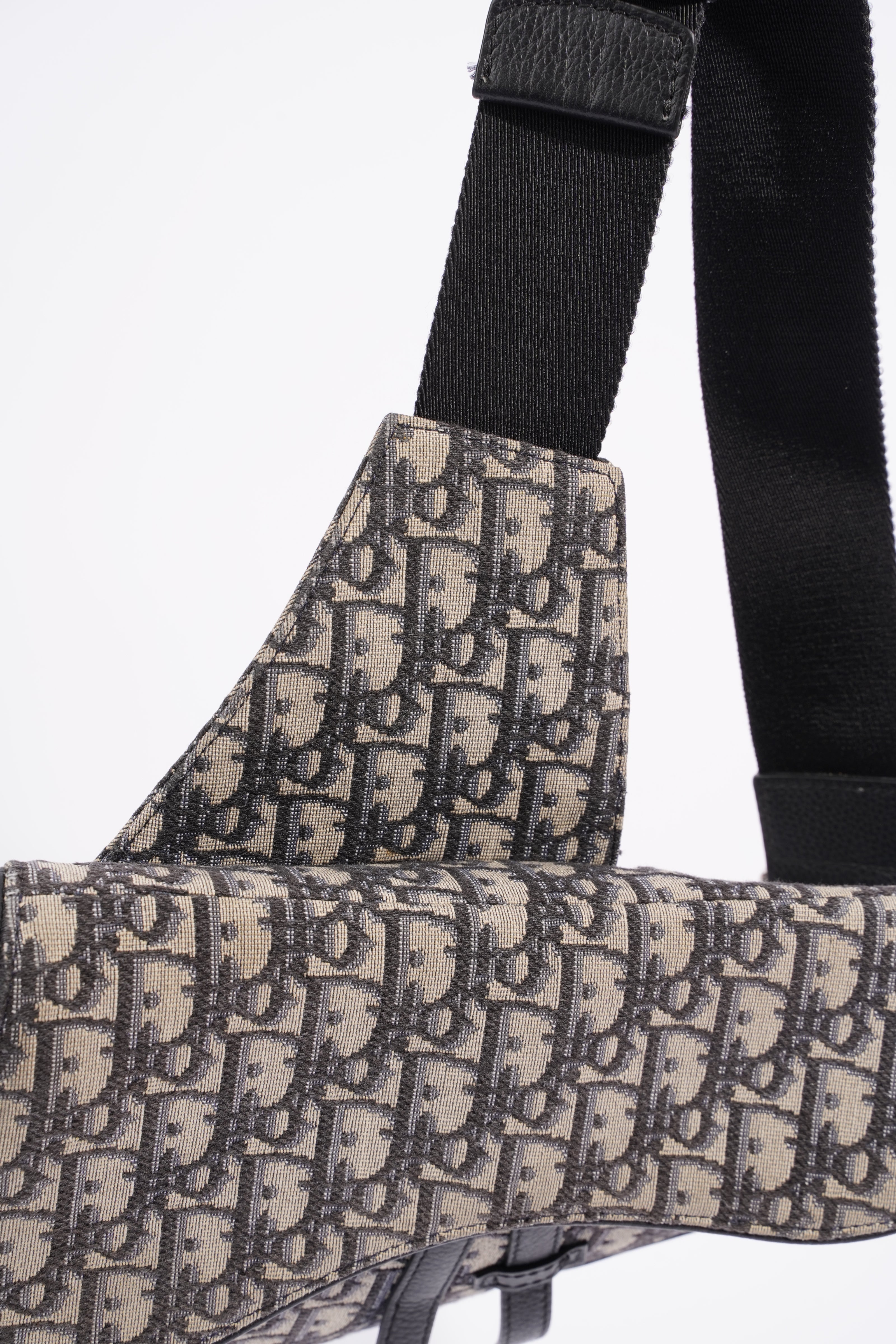 Christian Dior Saddle Bag Oblique Canvas
