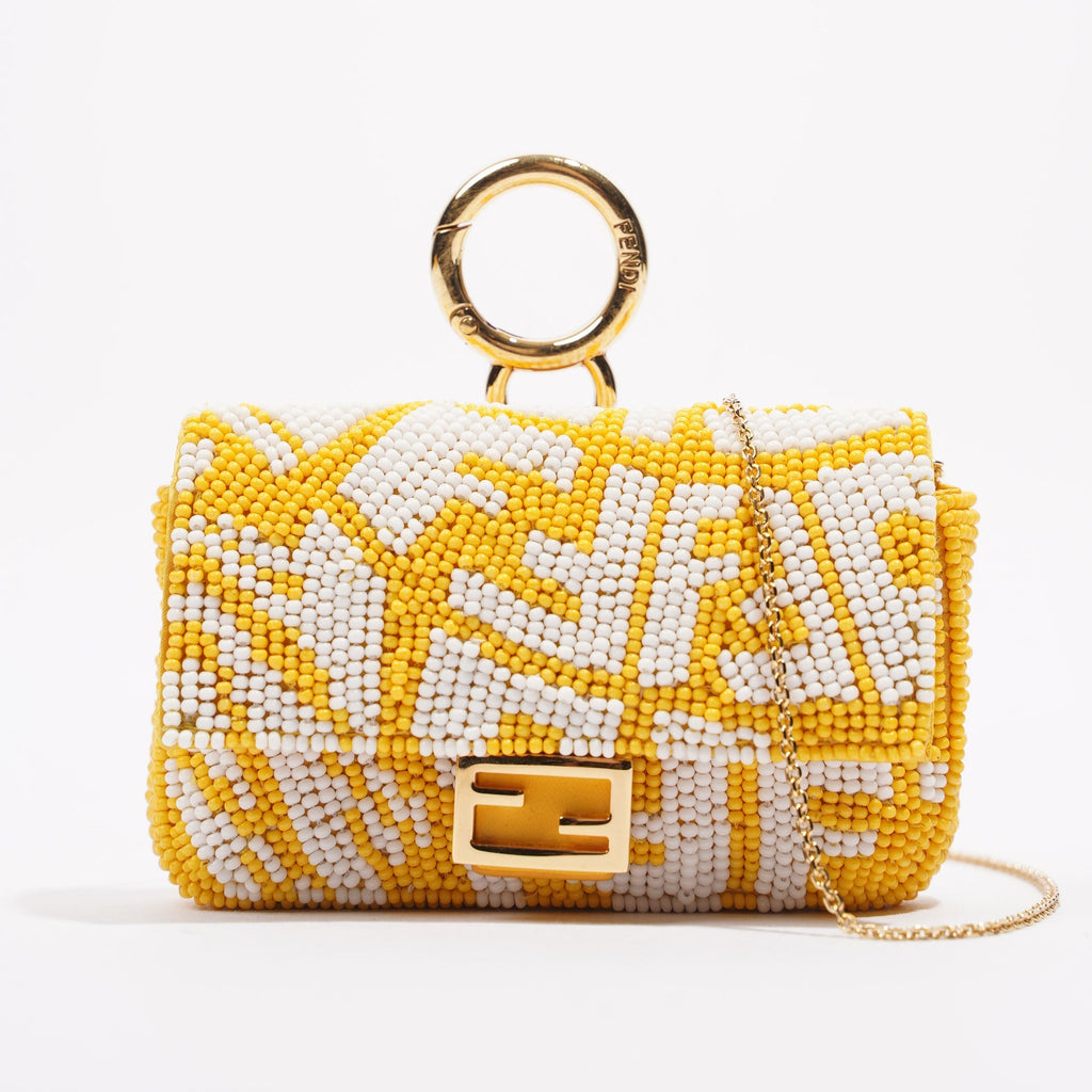 Fendi Vertigo Bag Yellow / White Nano