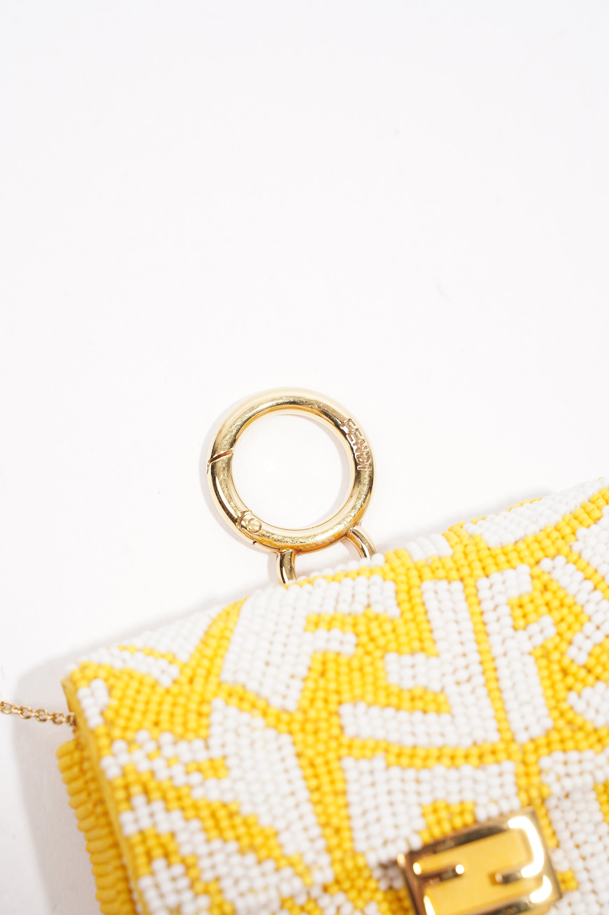 Fendi Vertigo Bag Yellow / White Nano