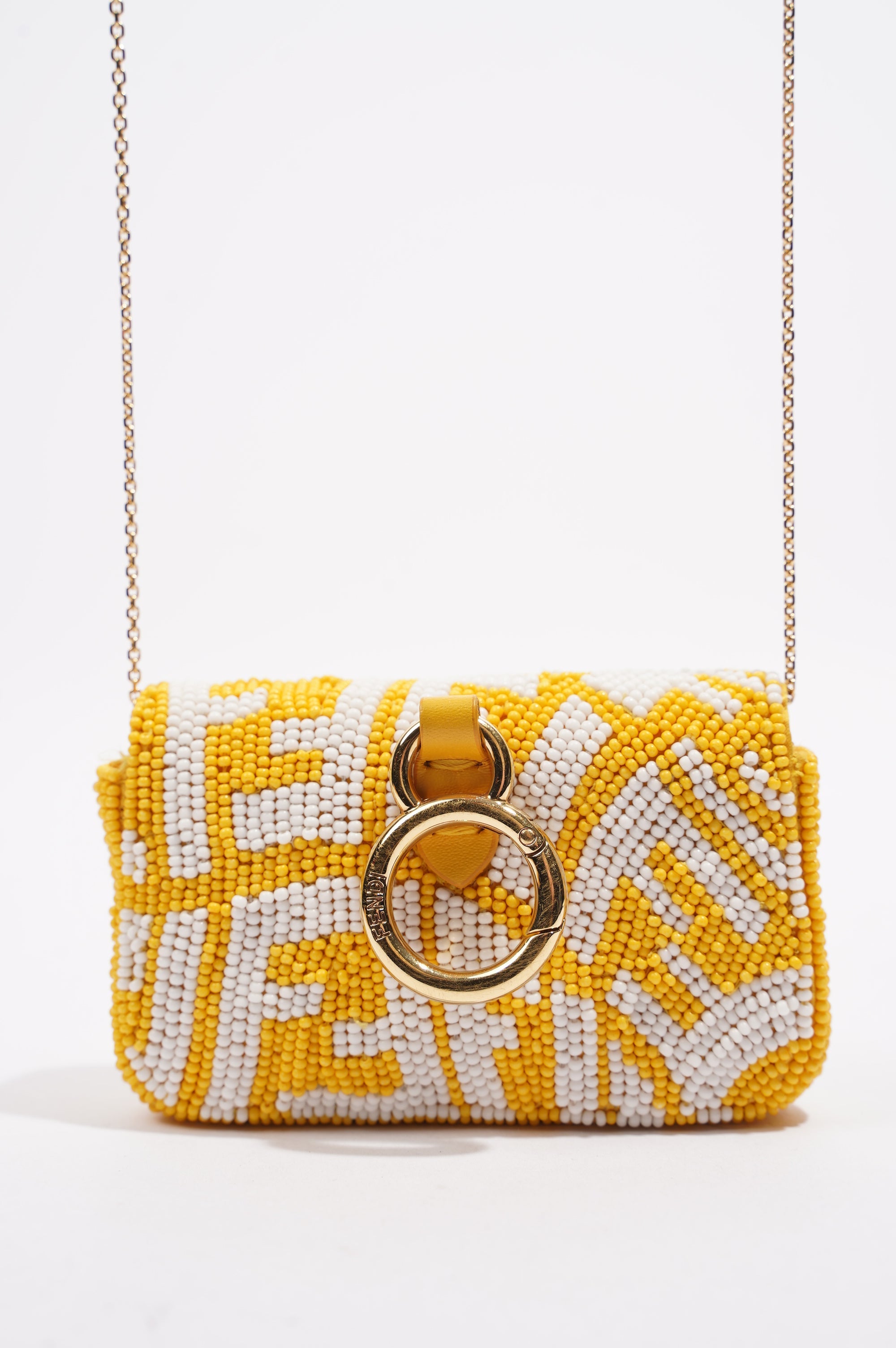 Fendi Vertigo Bag Yellow / White Nano