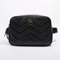 Gucci Marmont Belt Bag Black Matelasse Leather 80cm 32"