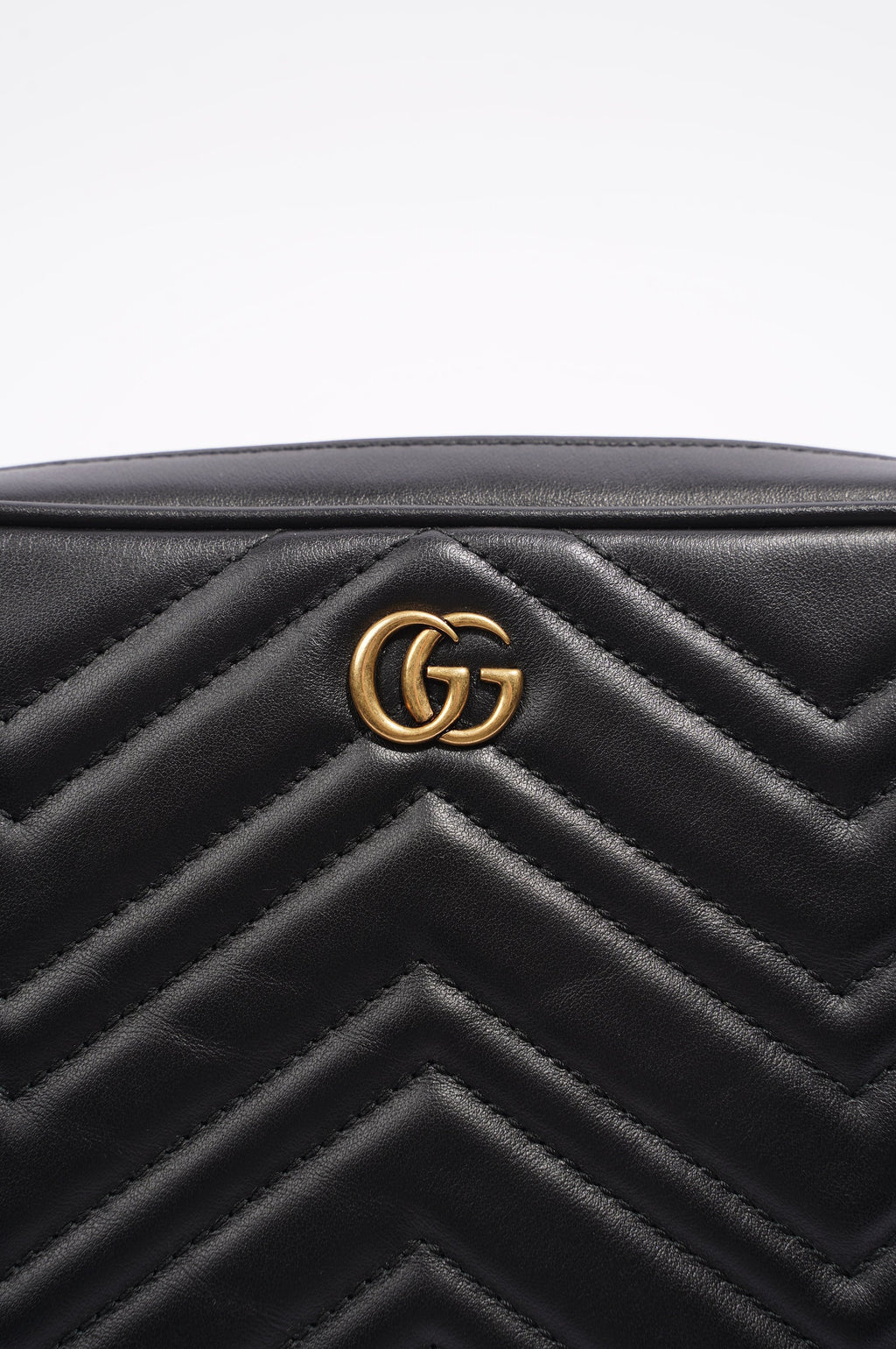 Gucci Marmont Belt Bag Black Matelasse Leather 80cm 32"