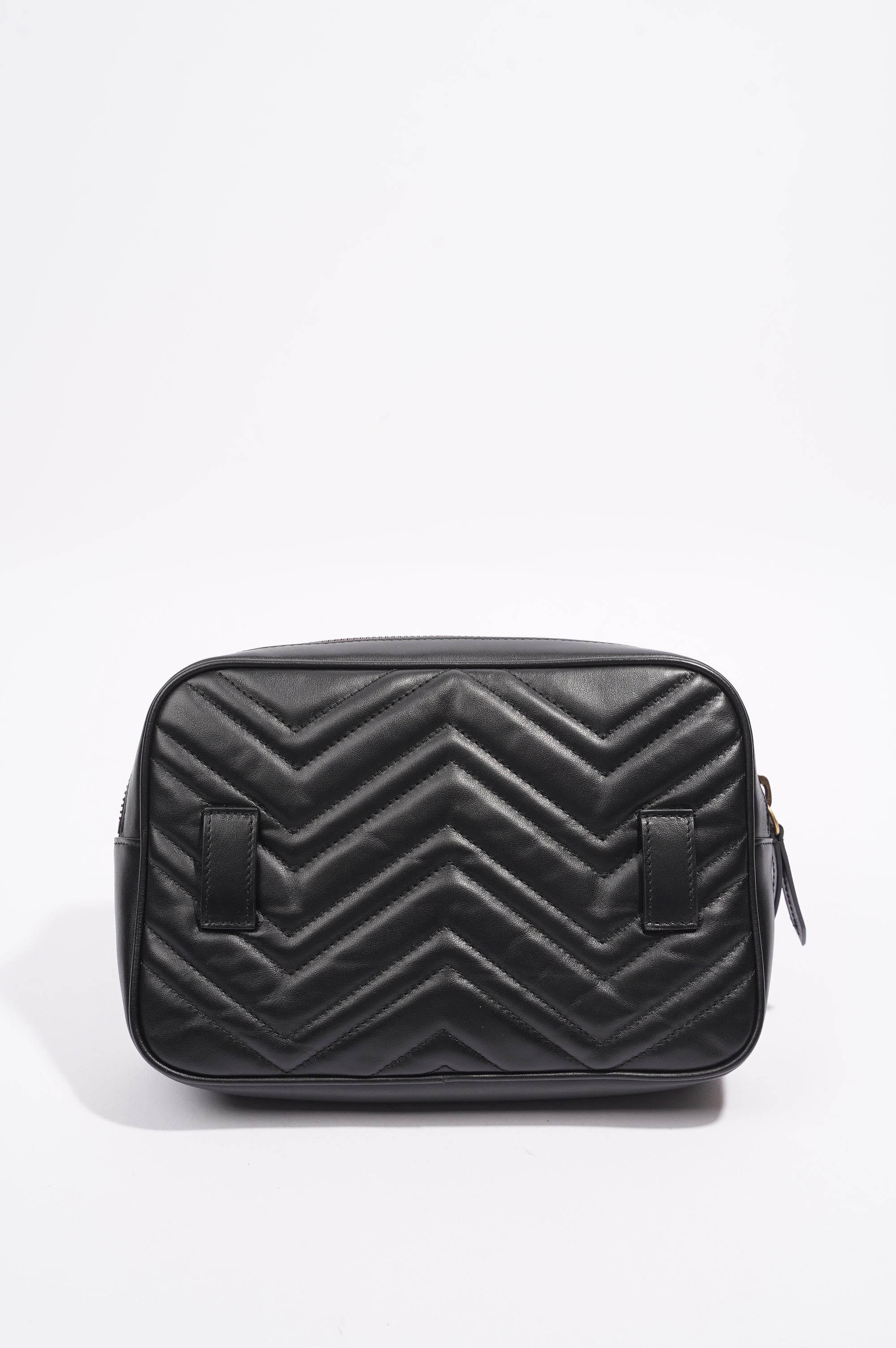 Gucci Marmont Belt Bag Black Matelasse Leather 80cm 32"