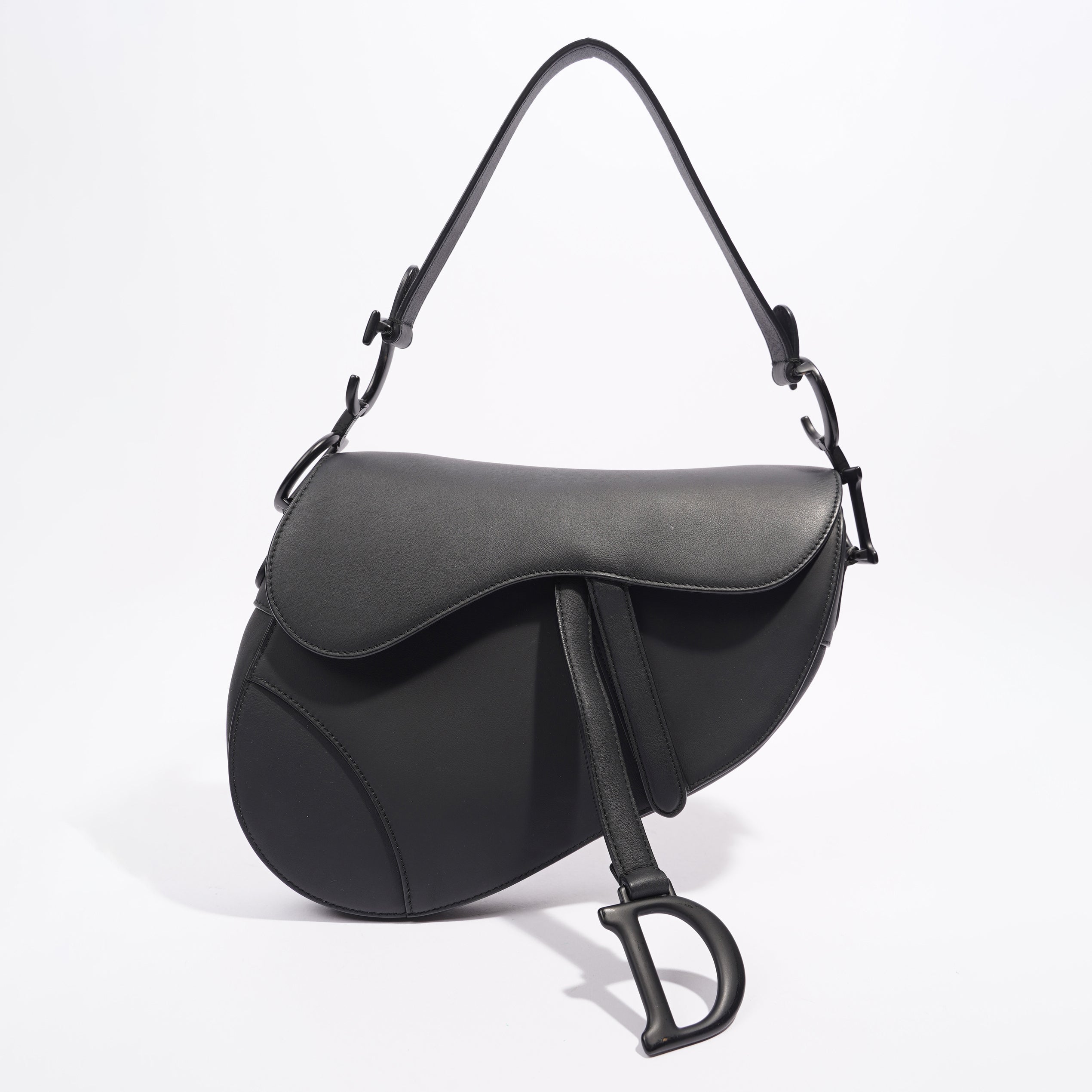 Christian Dior Ultra Matte Saddle Black Leather