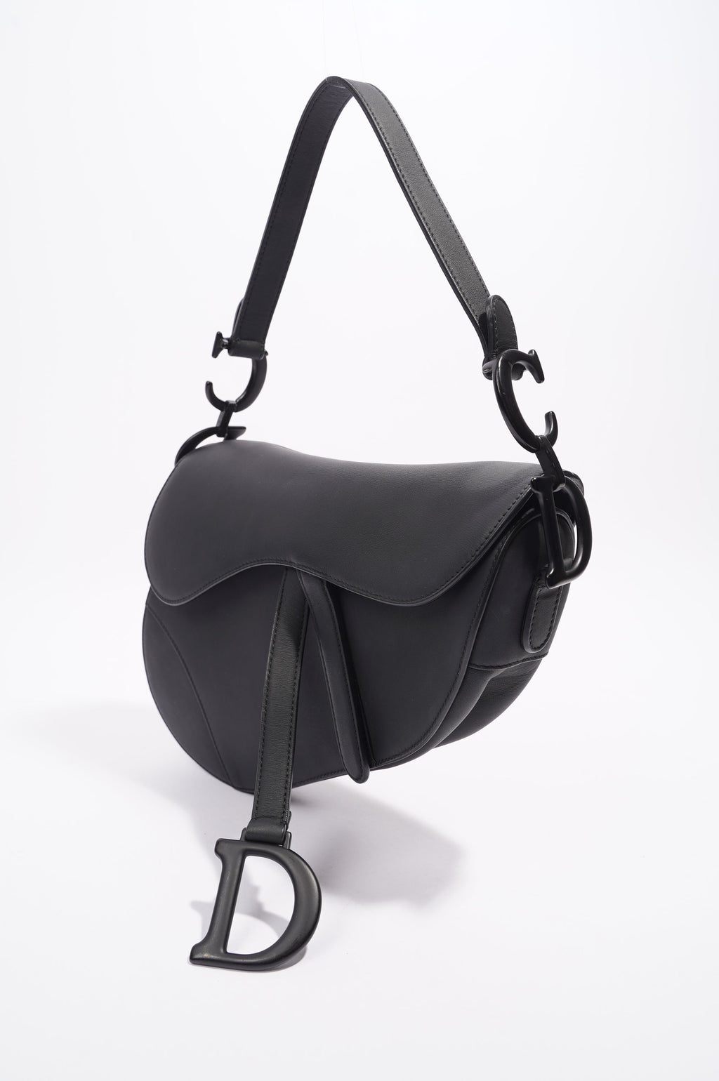 Christian Dior Ultra Matte Saddle Black Leather