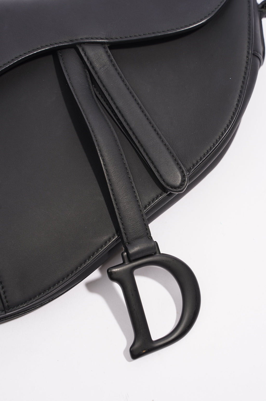 Christian Dior Ultra Matte Saddle Black Leather
