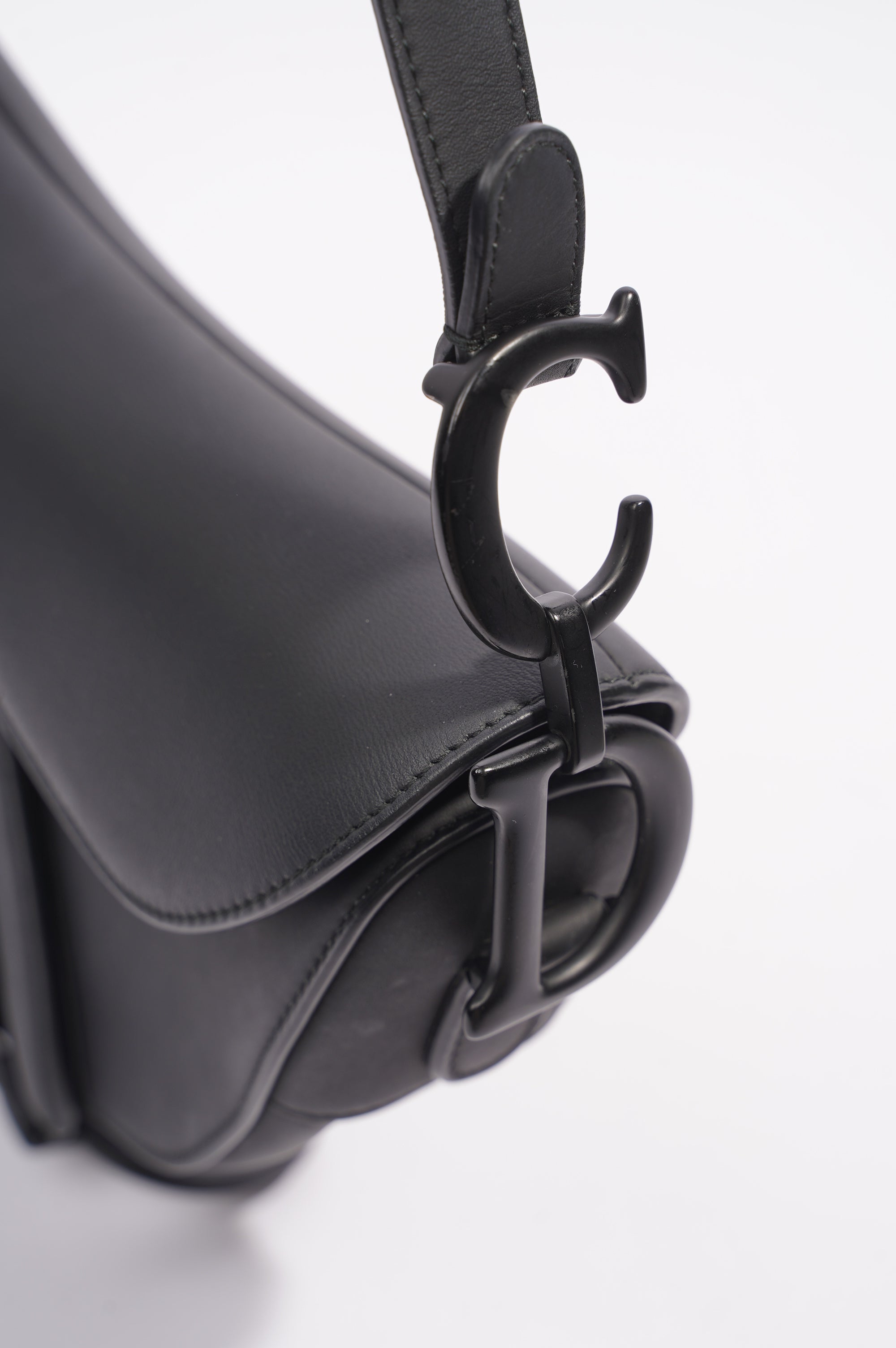 Christian Dior Ultra Matte Saddle Black Leather