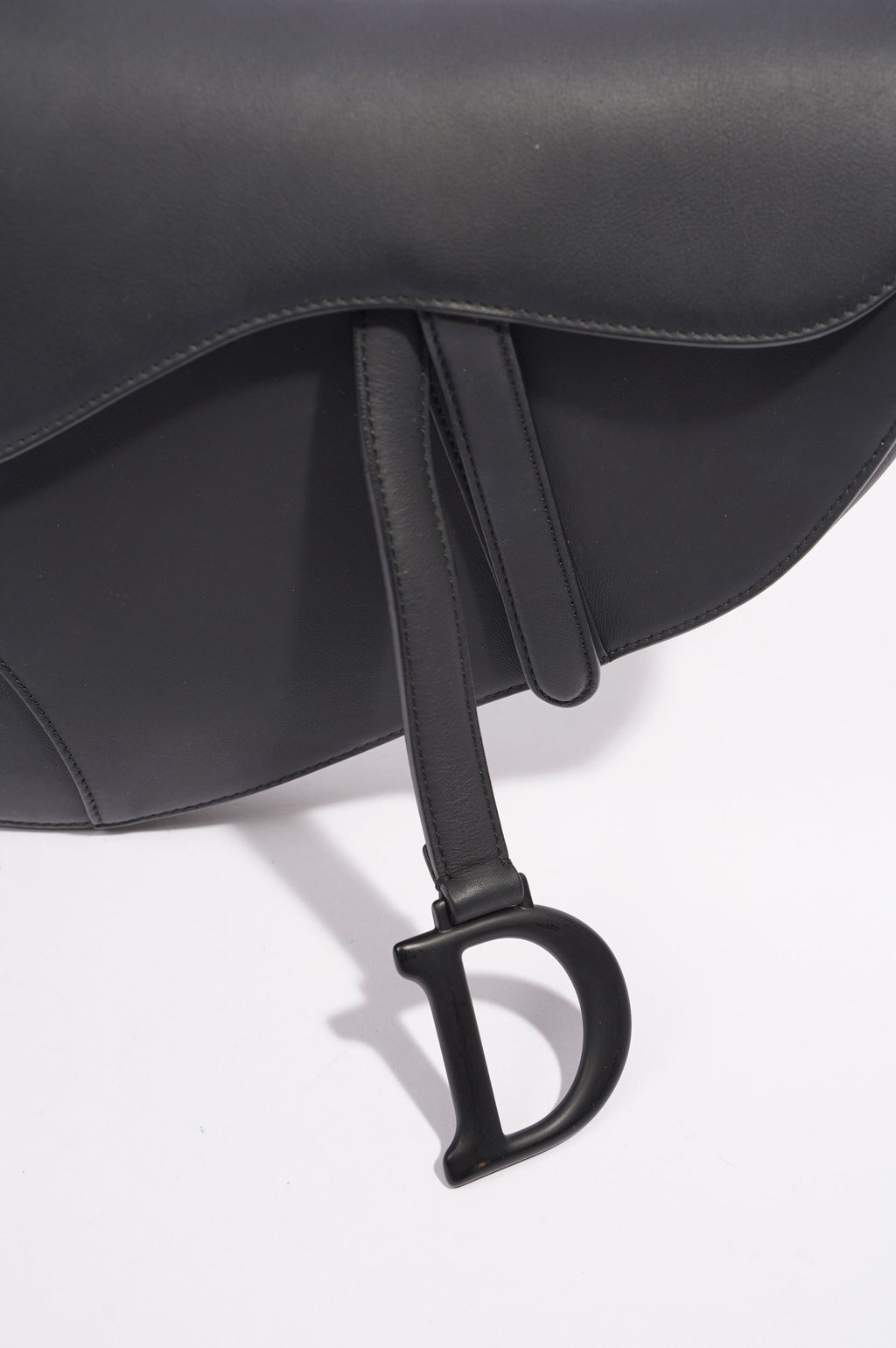 Christian Dior Ultra Matte Saddle Black Leather