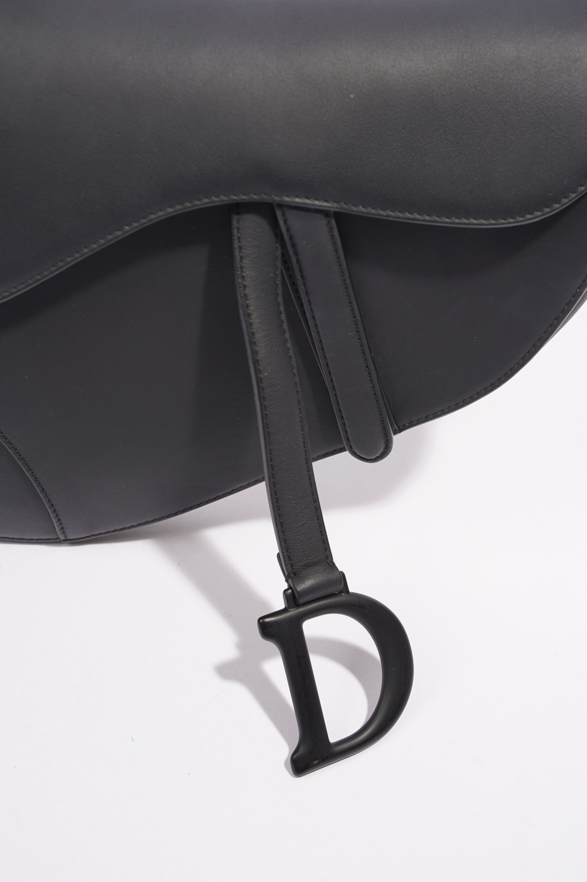 Christian Dior Ultra Matte Saddle Black Leather