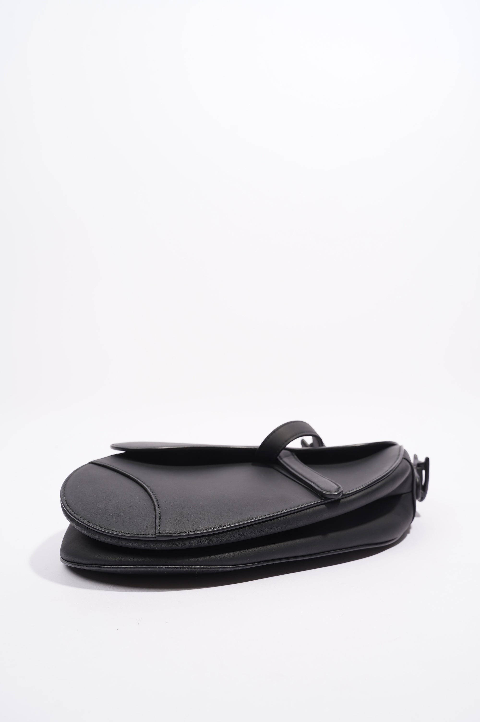 Christian Dior Ultra Matte Saddle Black Leather