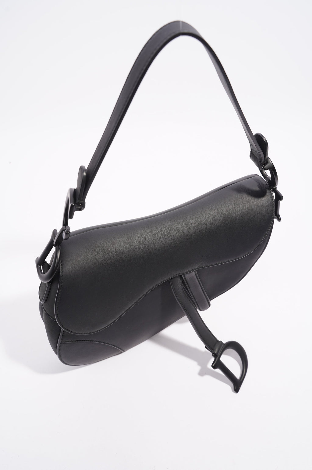 Christian Dior Ultra Matte Saddle Black Leather