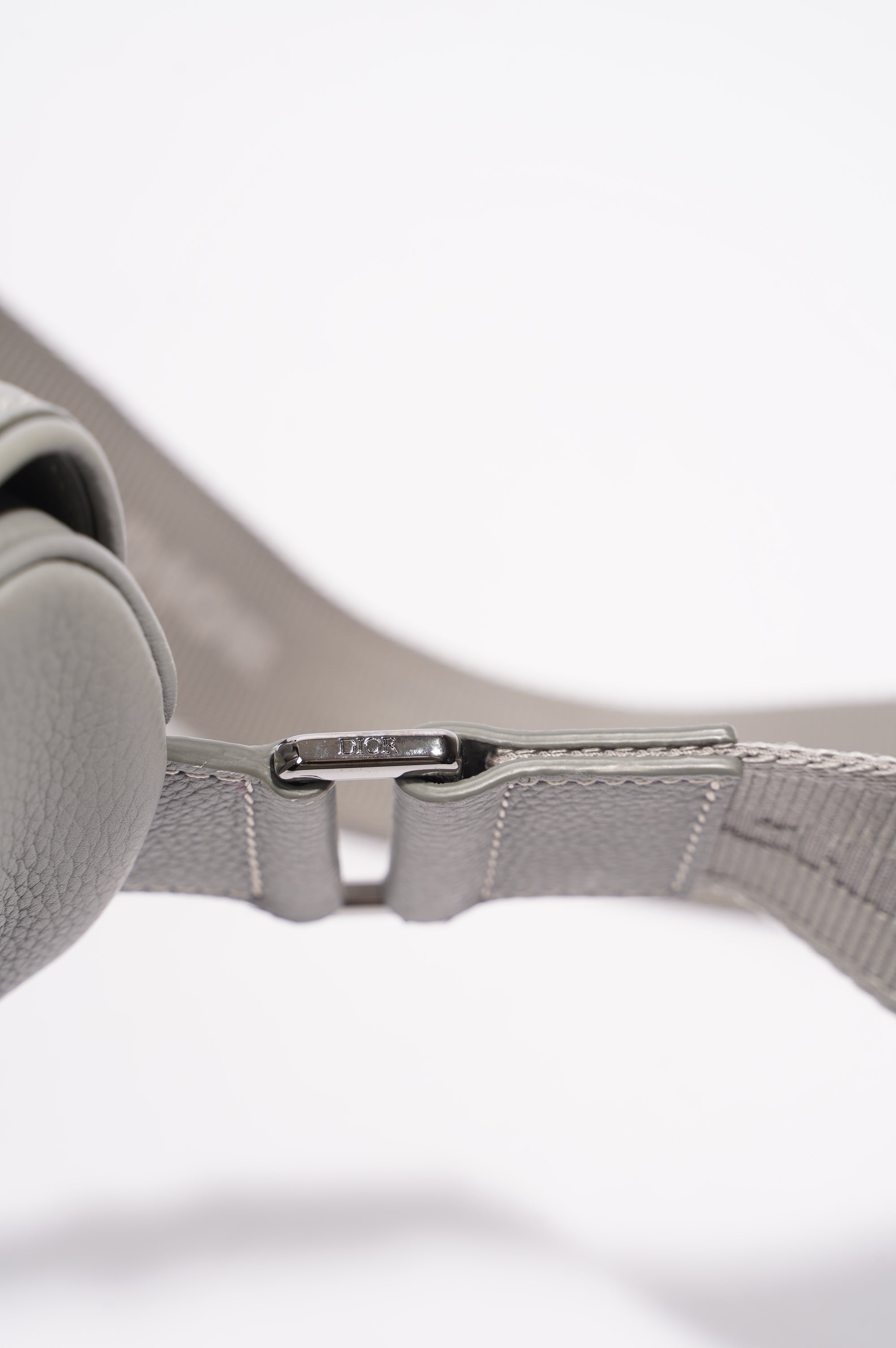 Christian Dior 1947 Saddle Bag Grey Leather OS