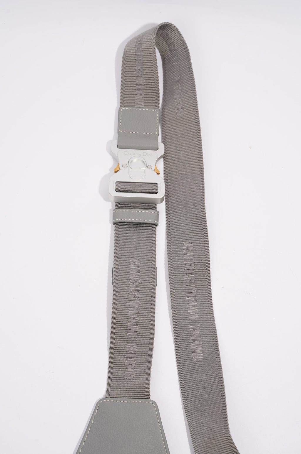 Christian Dior 1947 Saddle Bag Grey Leather OS