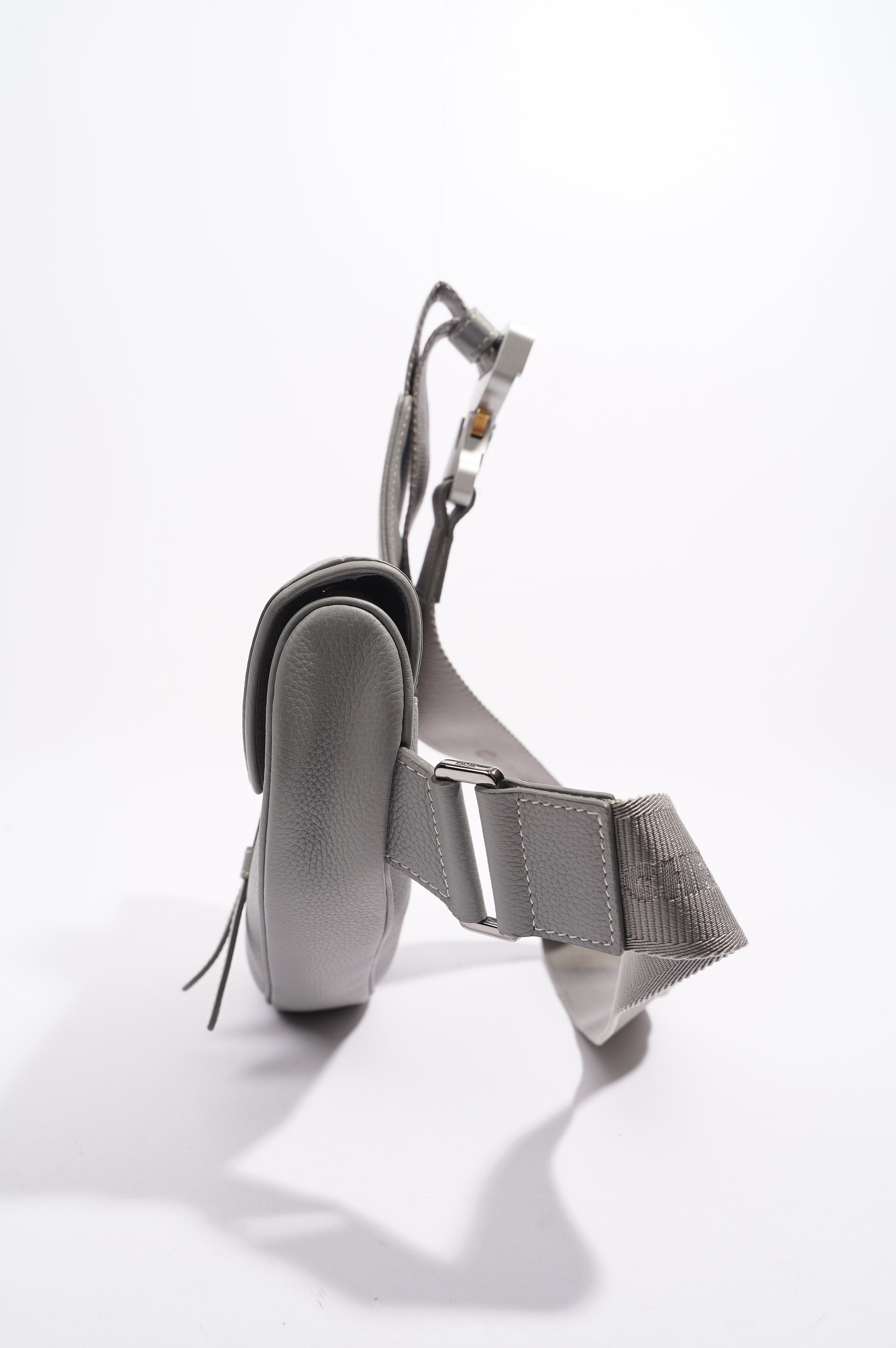 Christian Dior 1947 Saddle Bag Grey Leather OS