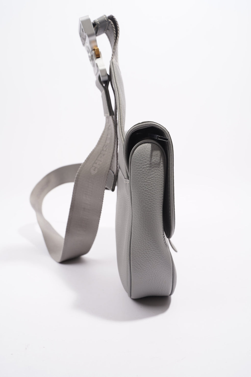 Christian Dior 1947 Saddle Bag Grey Leather OS