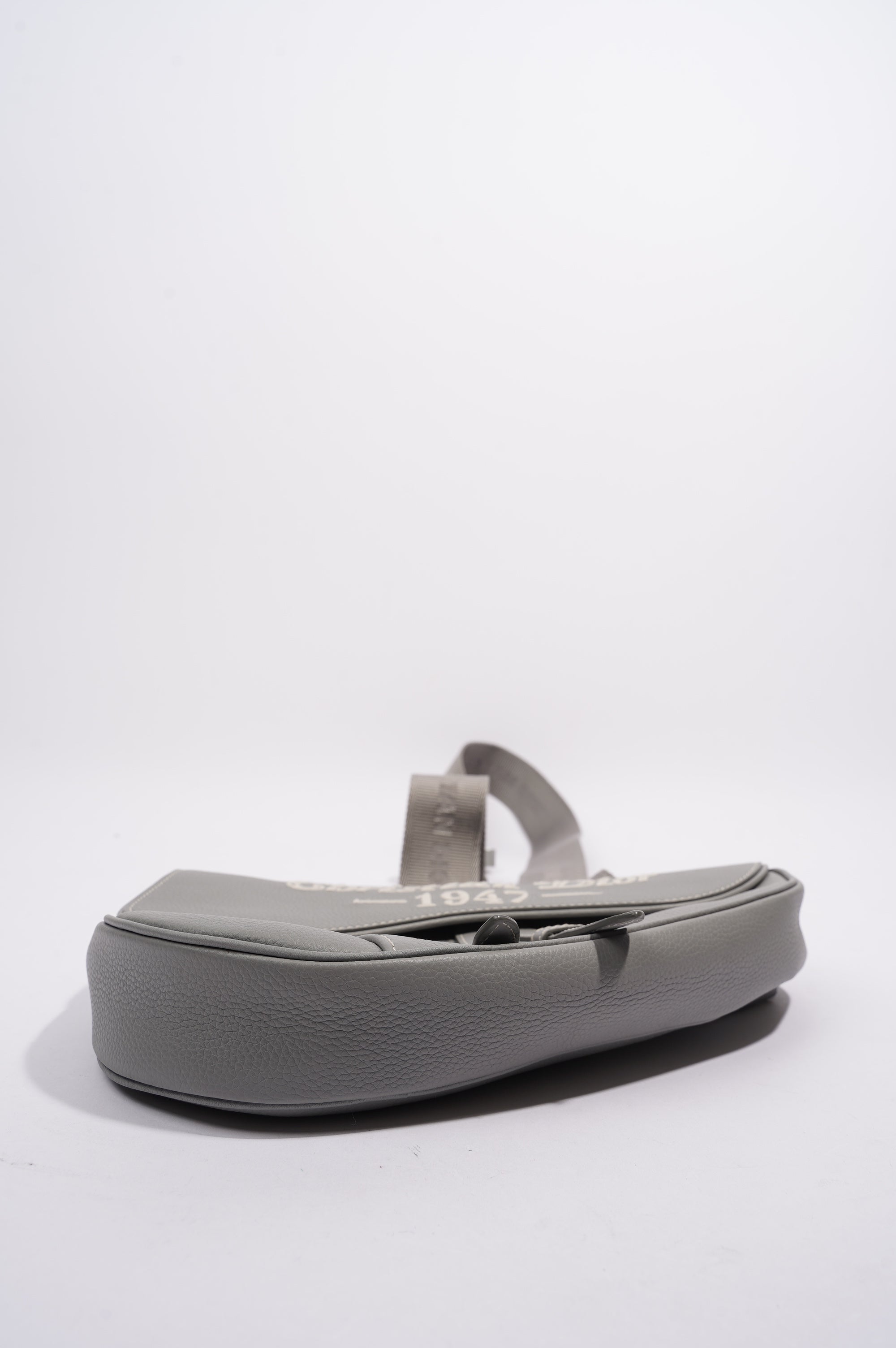 Christian Dior 1947 Saddle Bag Grey Leather OS