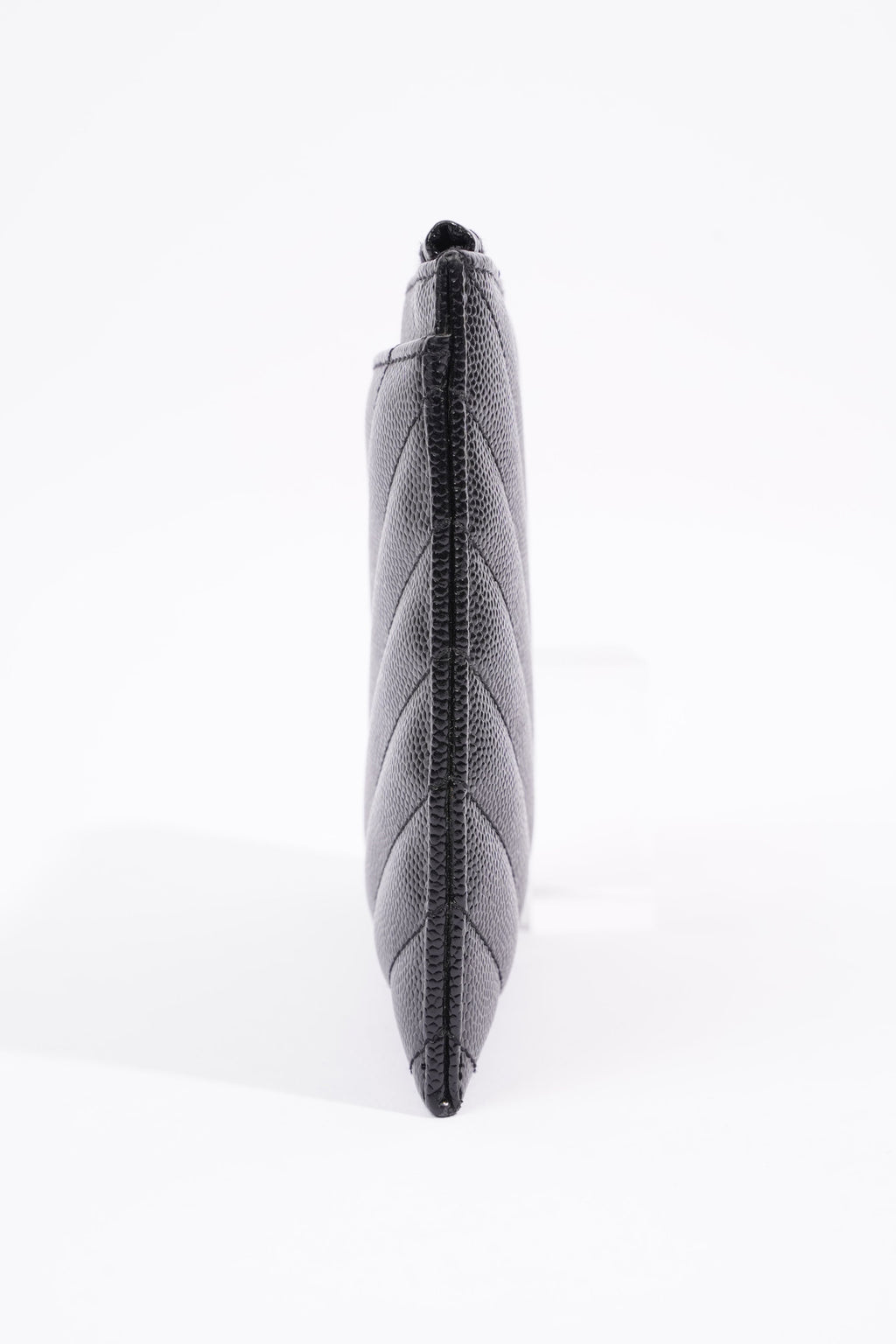 Saint Laurent Grain De Poudre Cassandra Bill Pouch Black Leather OS