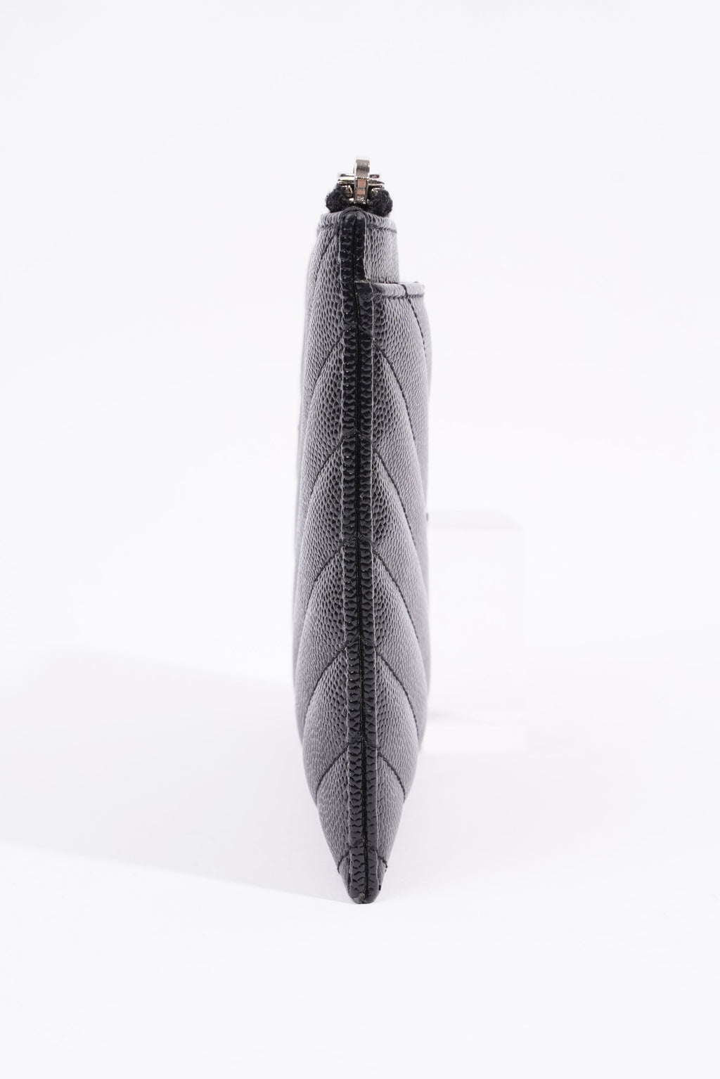 Saint Laurent Grain De Poudre Cassandra Bill Pouch Black Leather OS
