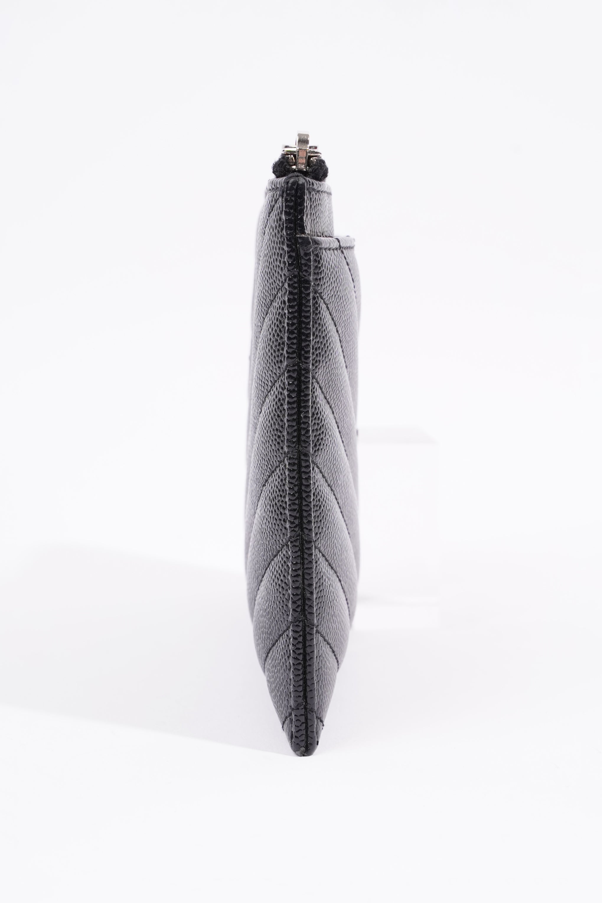Saint Laurent Grain De Poudre Cassandra Bill Pouch Black Leather OS