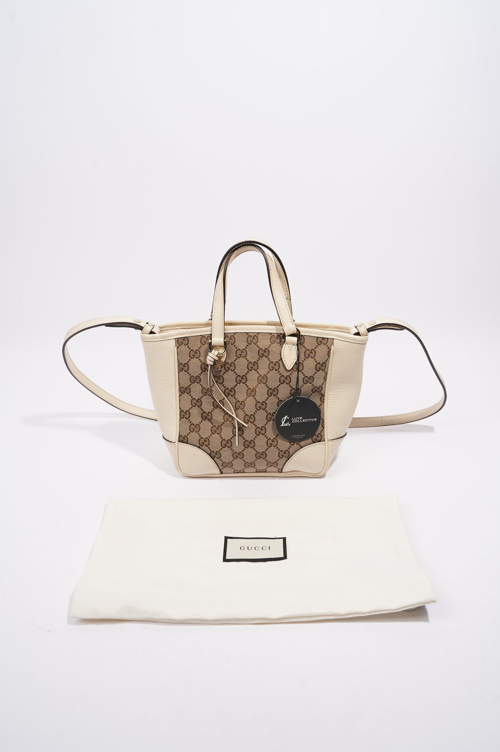 Gucci Bree GG Bag White and monogram Canvas Small