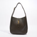 Saint Laurent Le 5 a 7 Supple Khaki Calfskin Leather