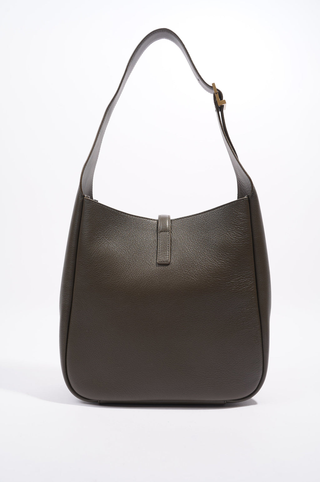 Saint Laurent Le 5 a 7 Supple Khaki Calfskin Leather