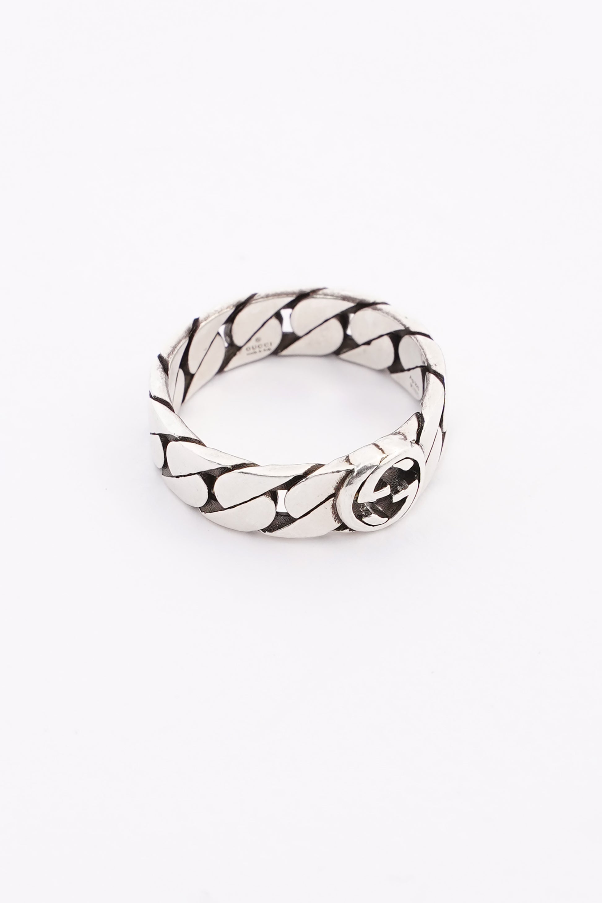Gucci Interlocking GG Ring Silver Silver Sterling Small