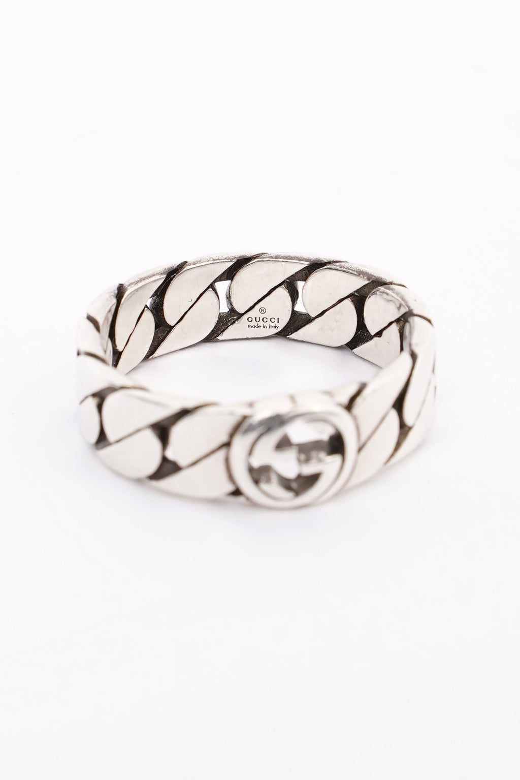 Gucci Interlocking GG Ring Silver Silver Sterling Small