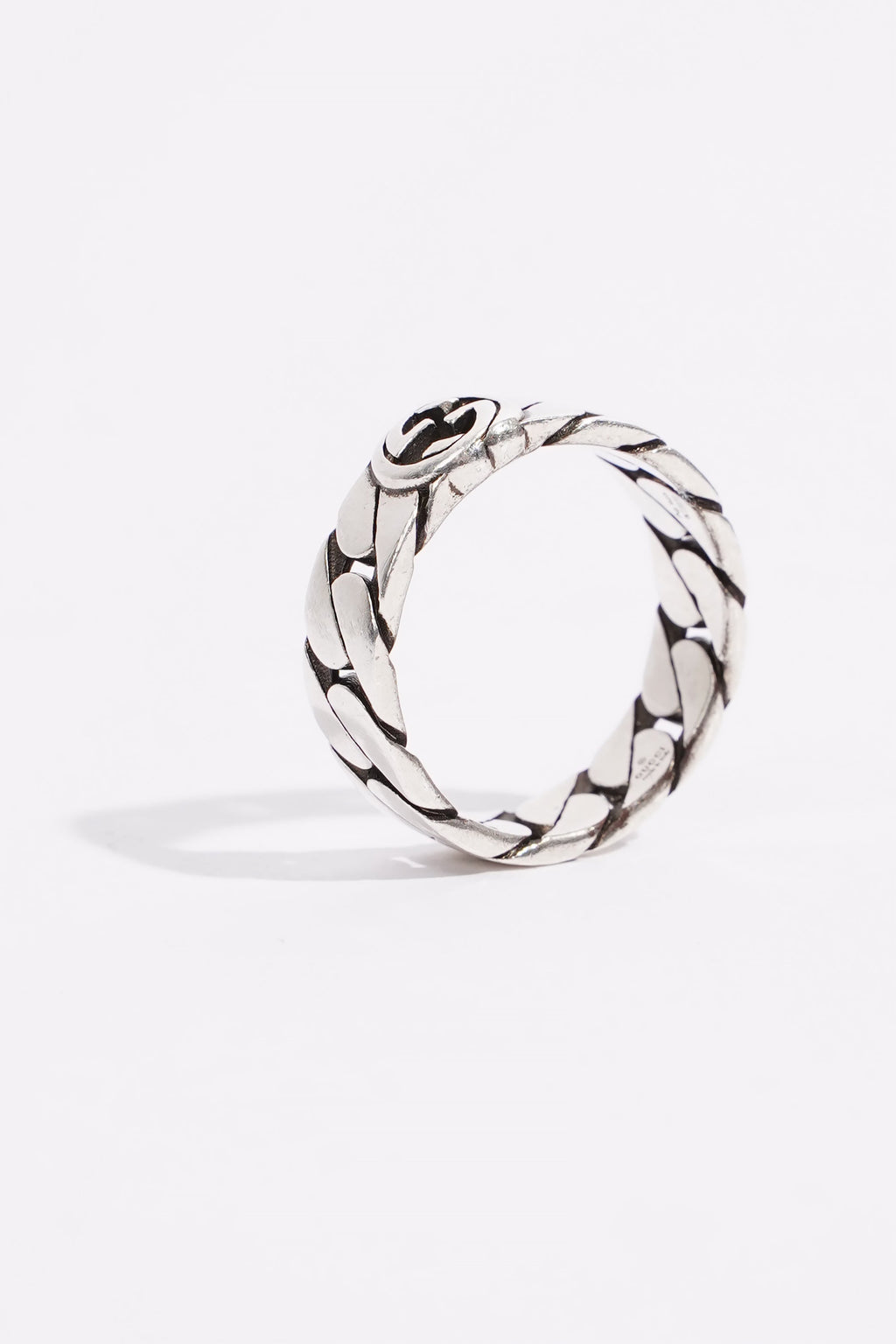 Gucci Interlocking GG Ring Silver Silver Sterling Small