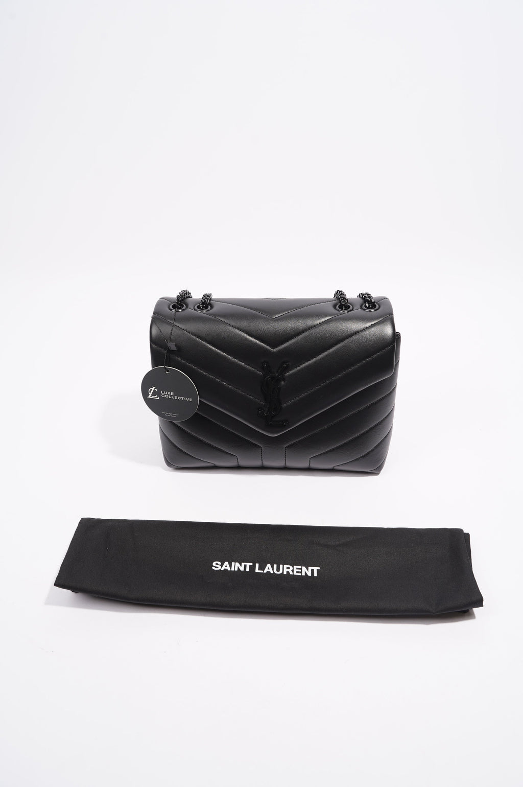 Saint Laurent LouLou Black Calfskin Leather Small
