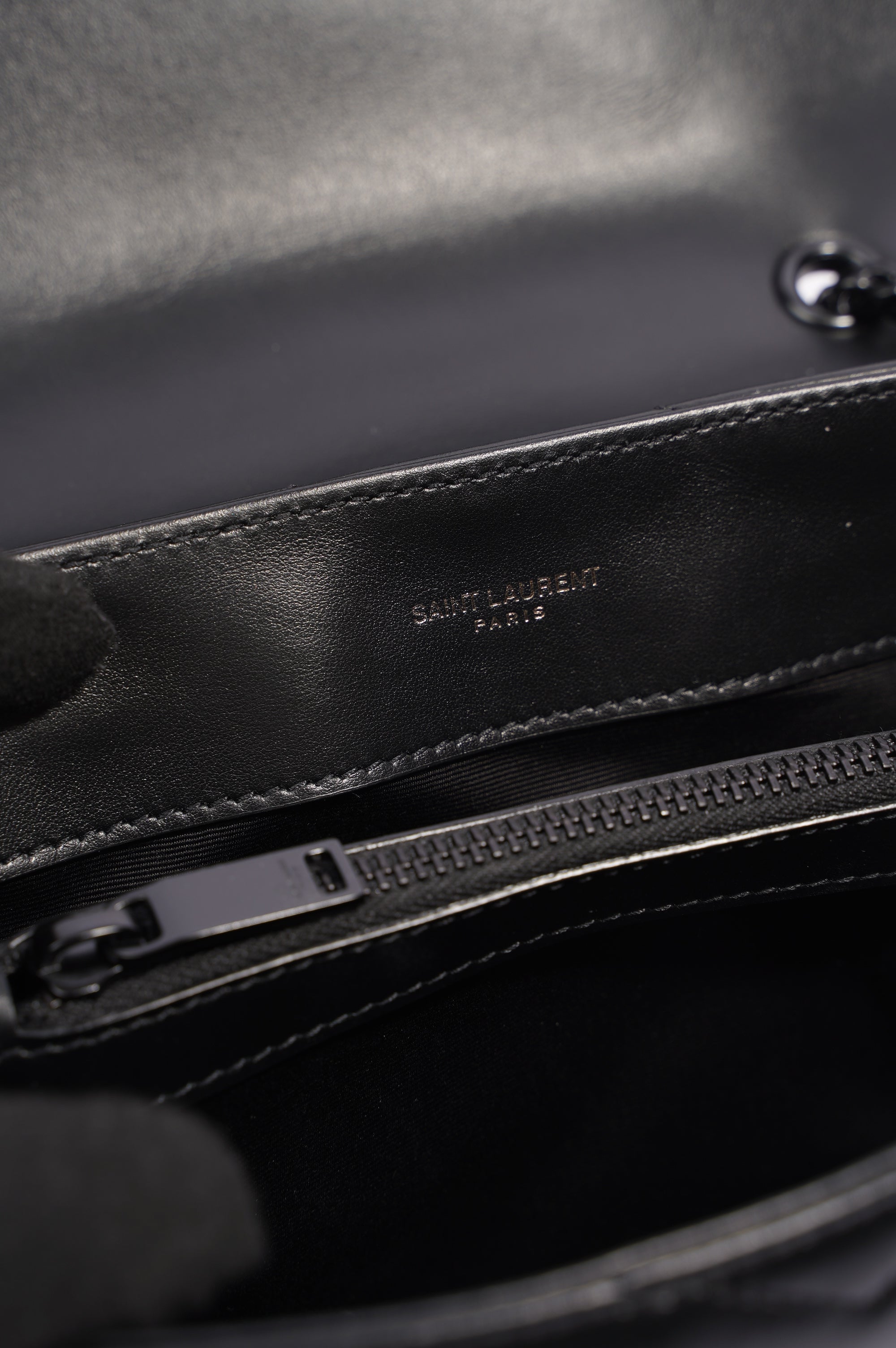 Saint Laurent LouLou Black Calfskin Leather Small