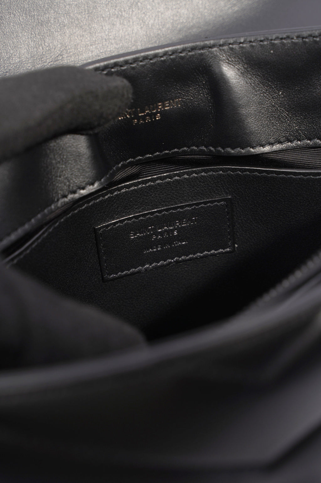 Saint Laurent LouLou Black Calfskin Leather Small
