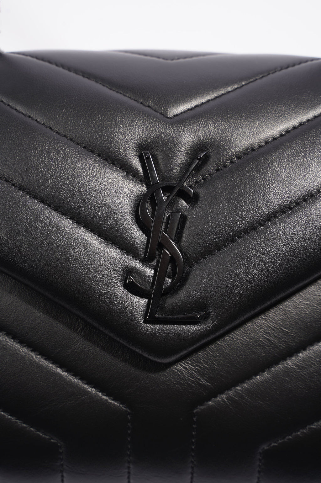 Saint Laurent LouLou Black Calfskin Leather Small