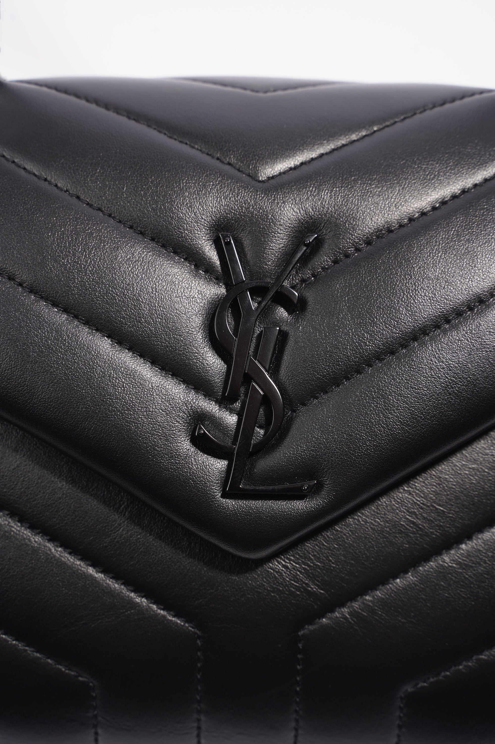 Saint Laurent LouLou Black Calfskin Leather Small