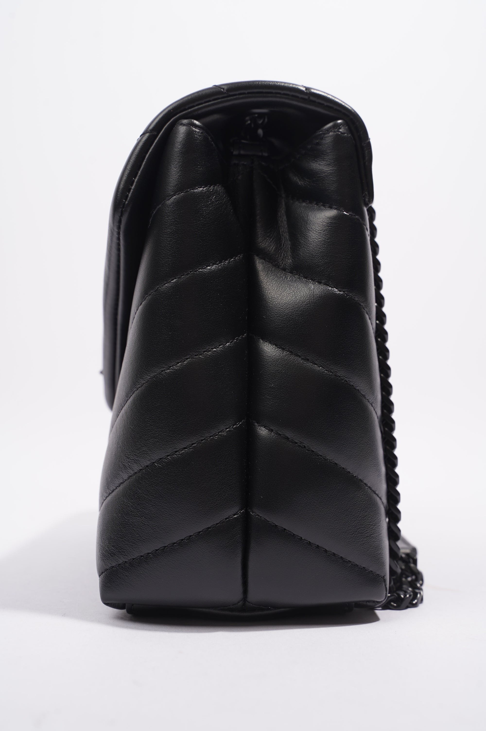 Saint Laurent LouLou Black Calfskin Leather Small