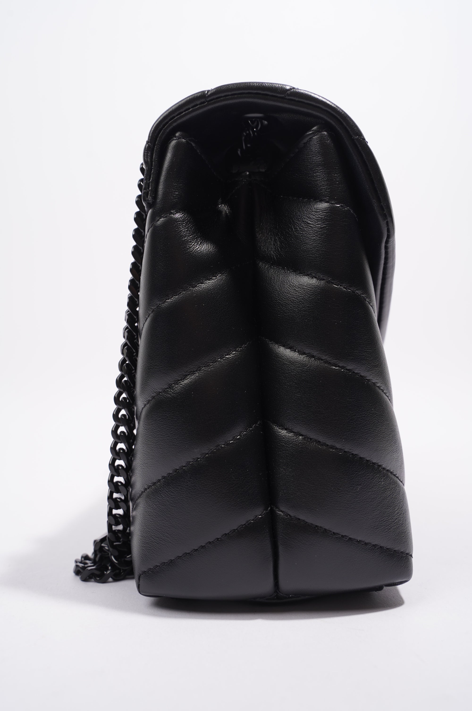 Saint Laurent LouLou Black Calfskin Leather Small