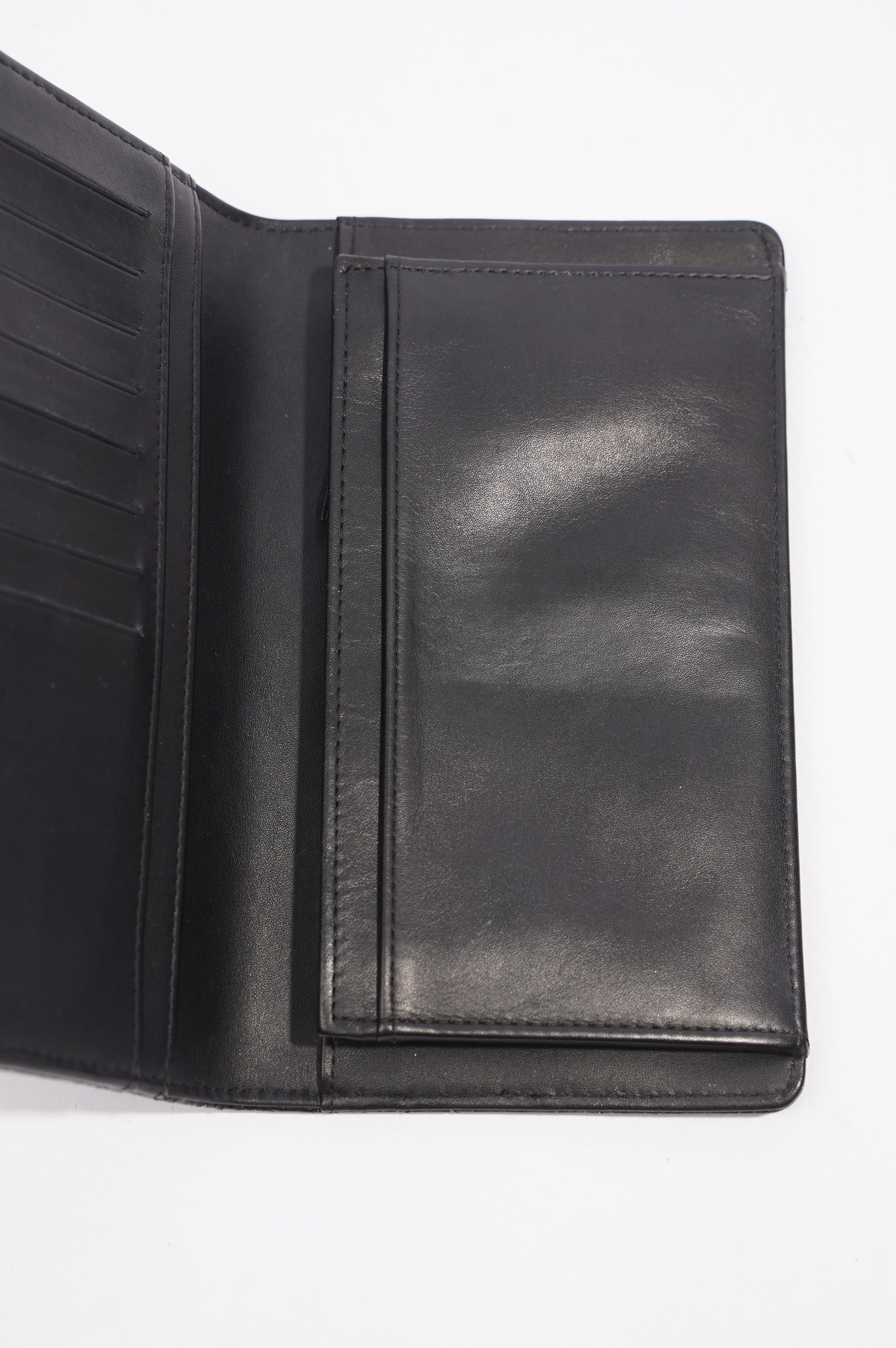 Chanel Bifold Wallet Black Leather