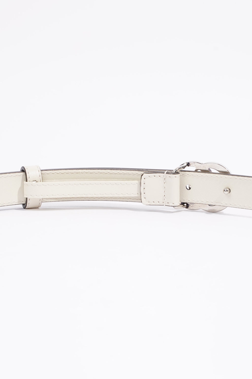 Gucci Marmont Belt White Leather 95cm
